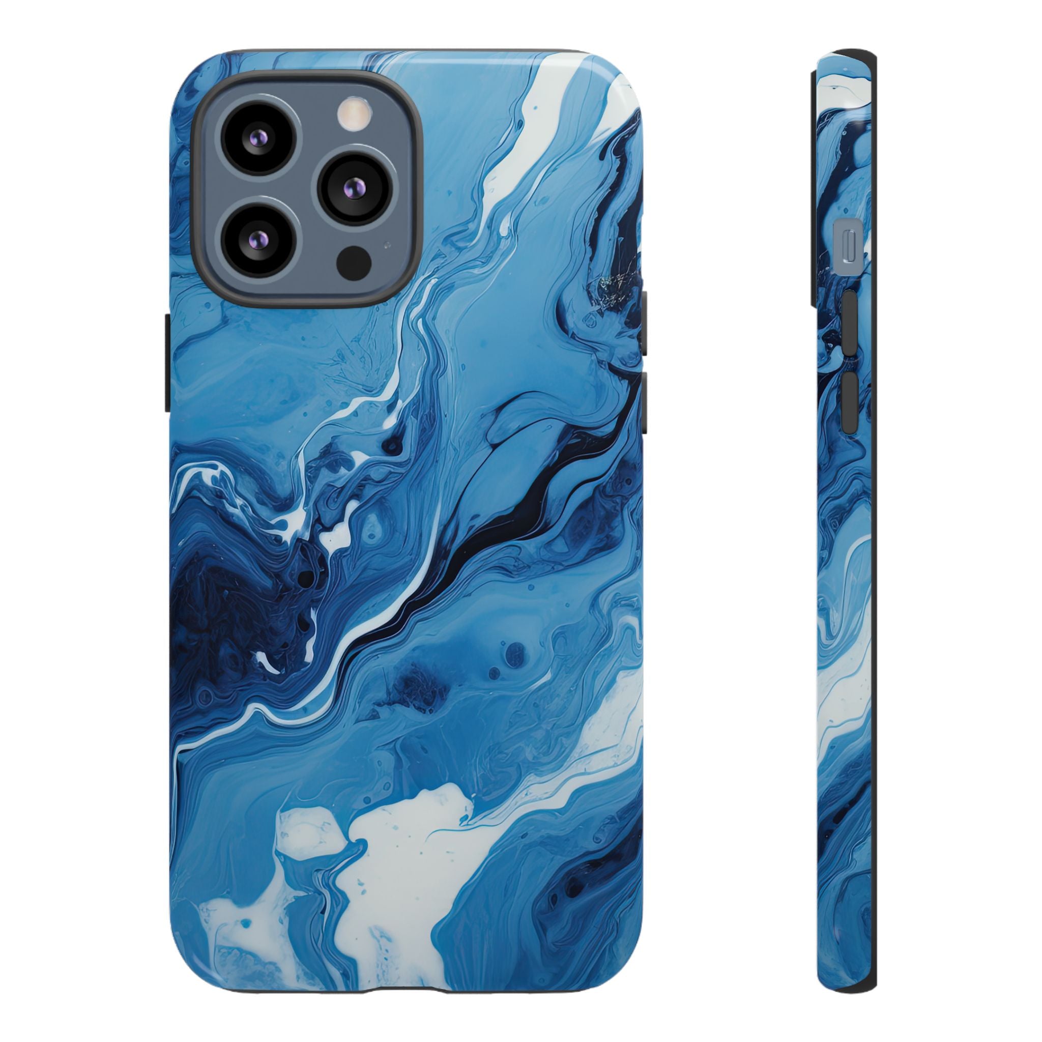 Blue Ocean Wave Marble - Tough Guard Apple iPhone Case