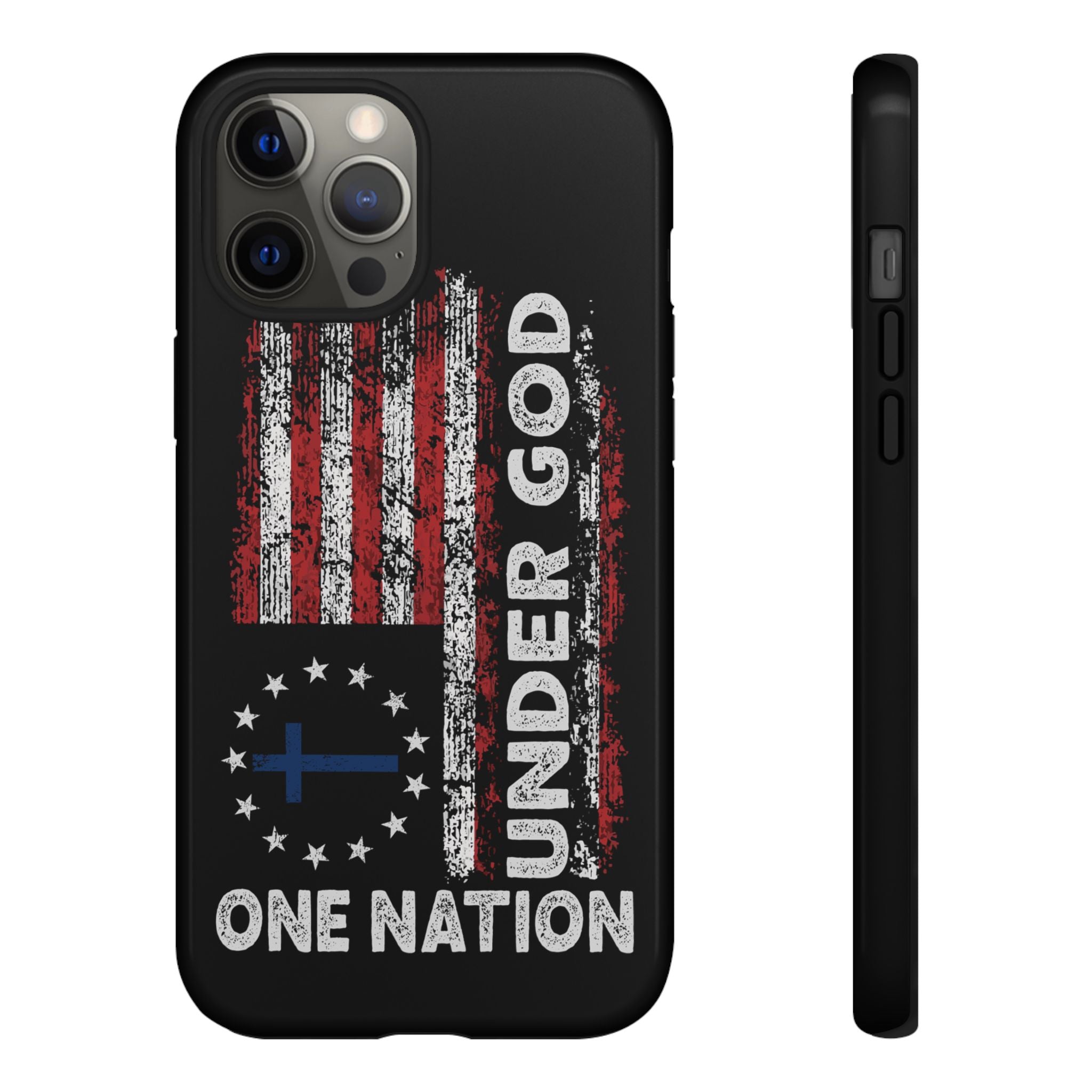 One Nation Under God American Flag - Tough Guard Apple iPhone Case