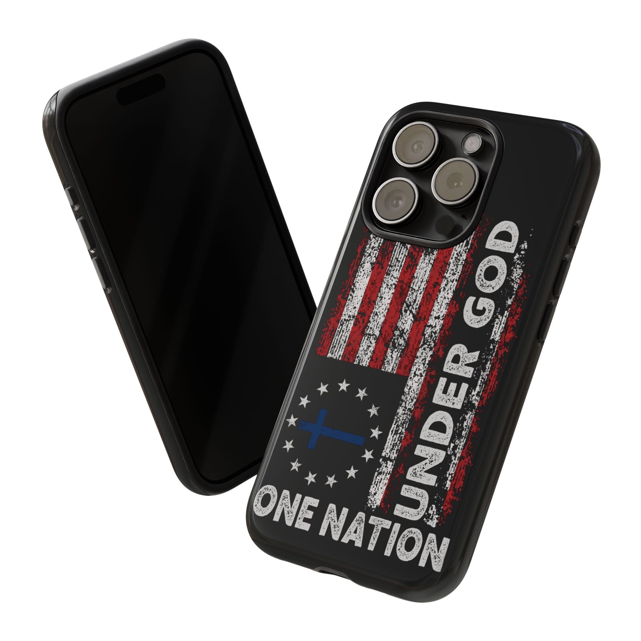 One Nation Under God American Flag - Tough Guard Apple iPhone Case