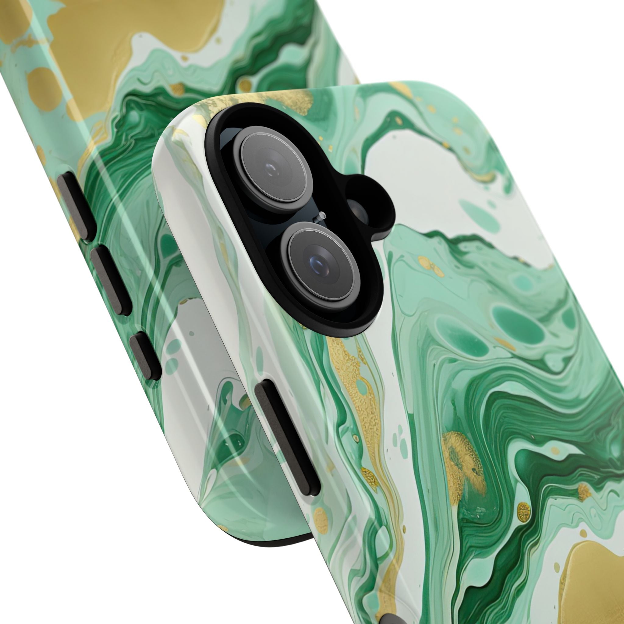 Emerald Gold Marble - Tough Guard Apple iPhone Case