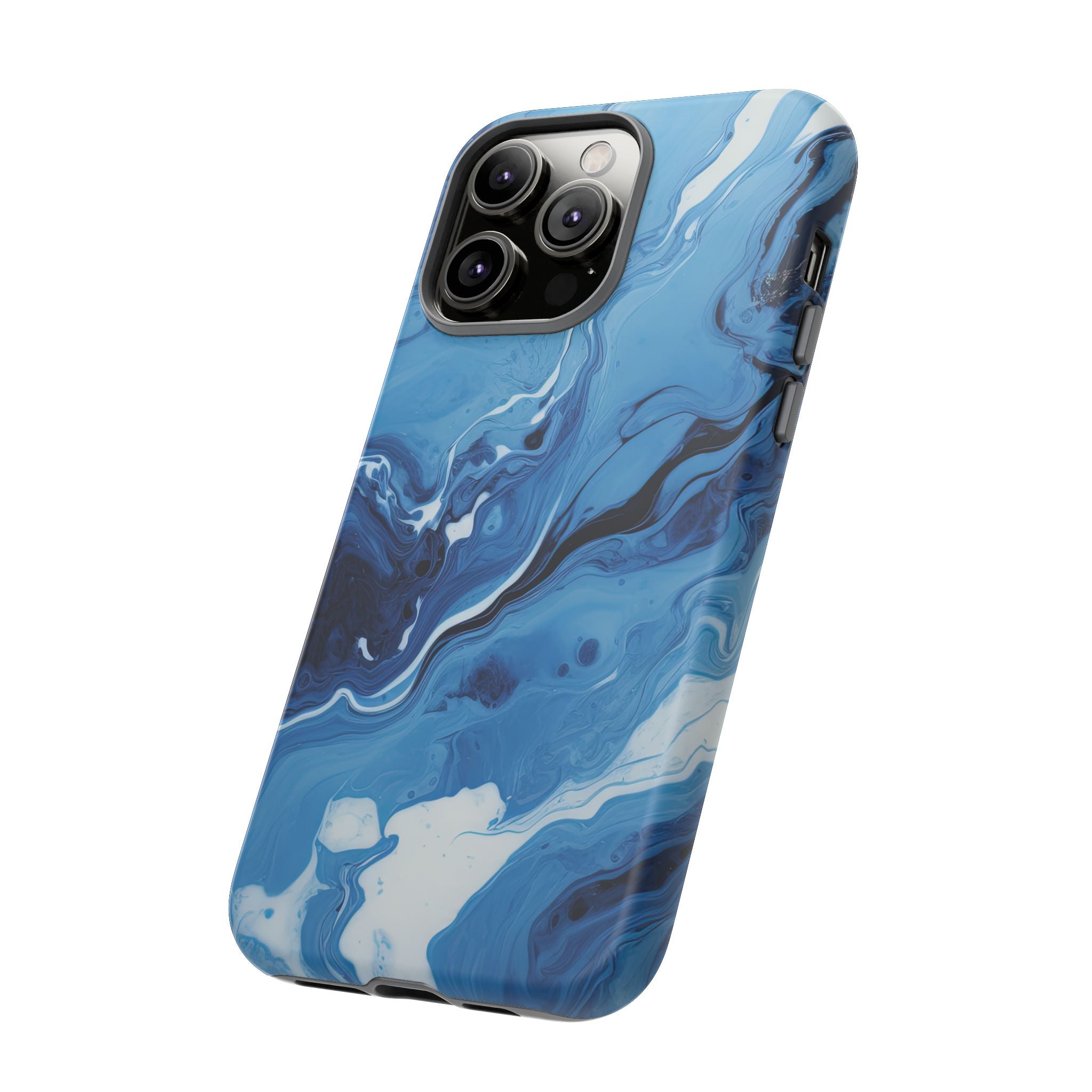 Blue Ocean Wave Marble - Tough Guard Apple iPhone Case