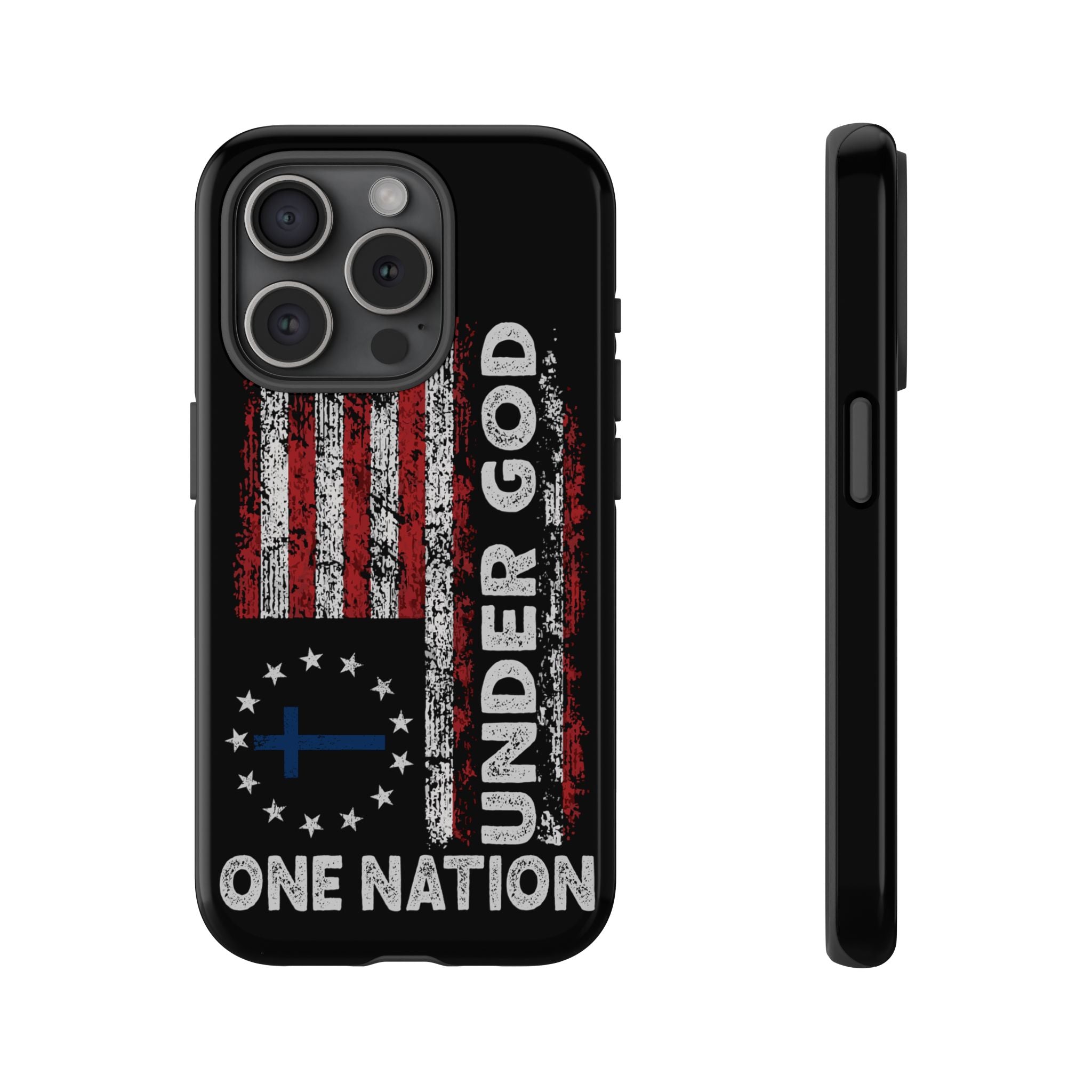 One Nation Under God American Flag - Tough Guard Apple iPhone Case