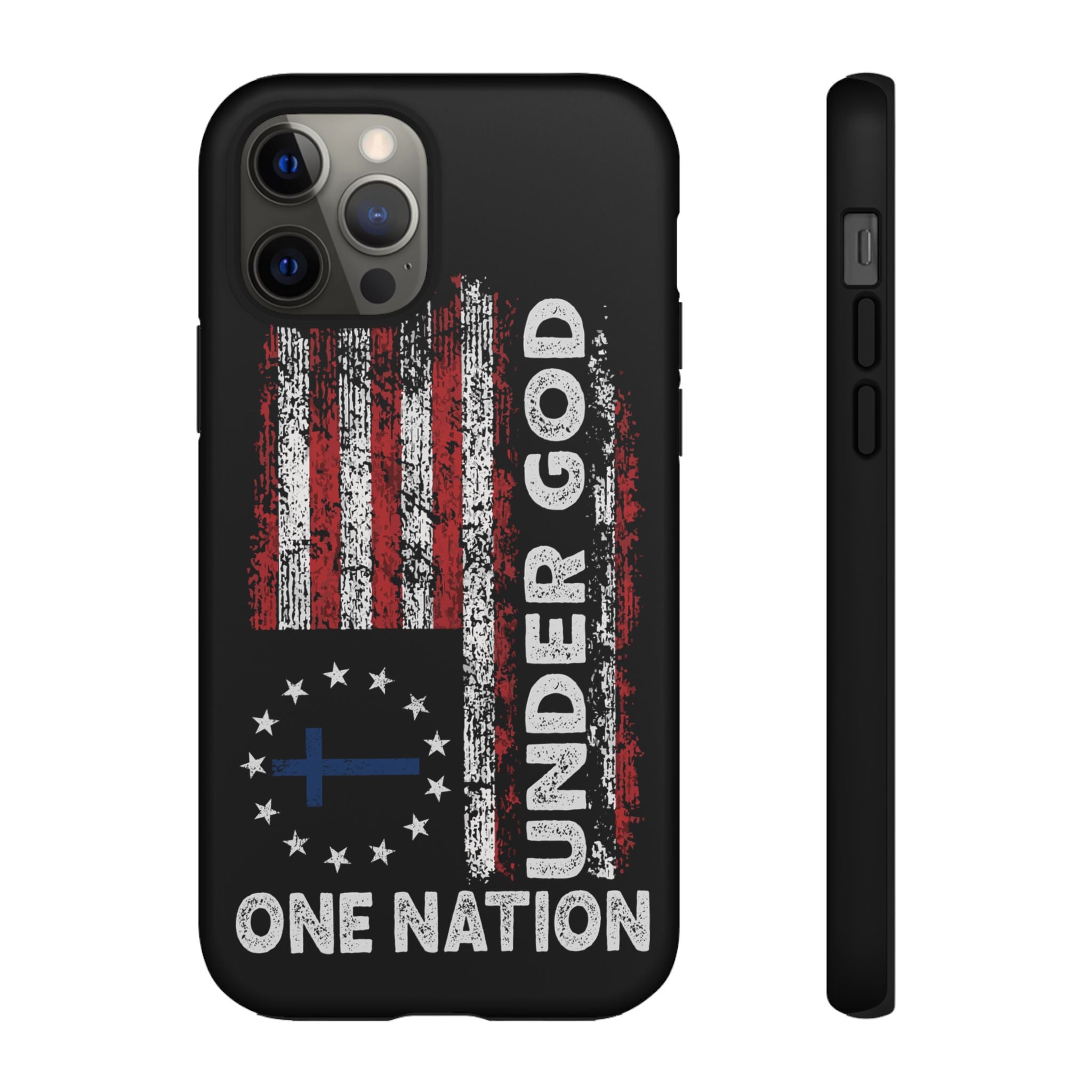 One Nation Under God American Flag - Tough Guard Apple iPhone Case