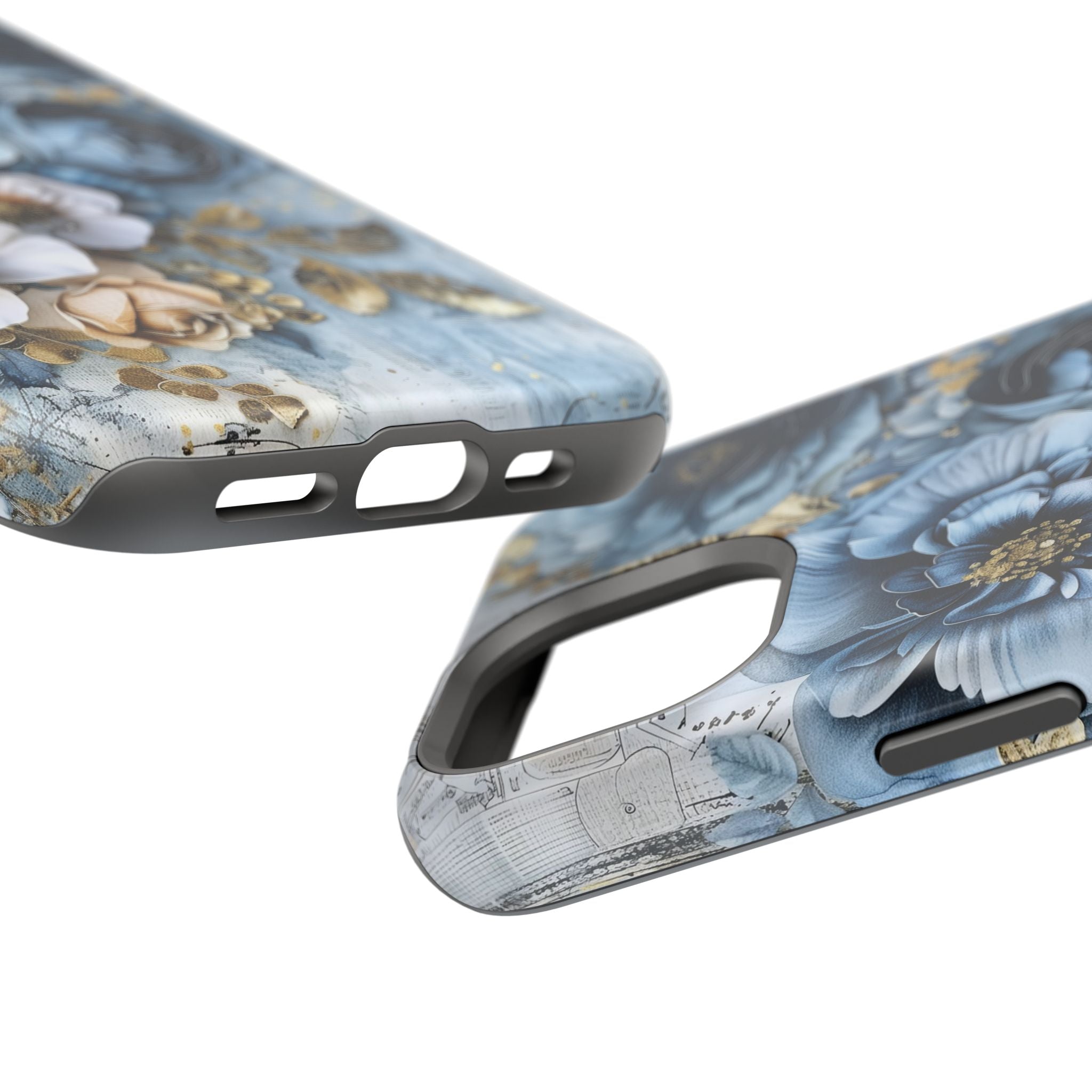 Blooming Blue Floral Bouquet - Impact Guard Apple iPhone Case