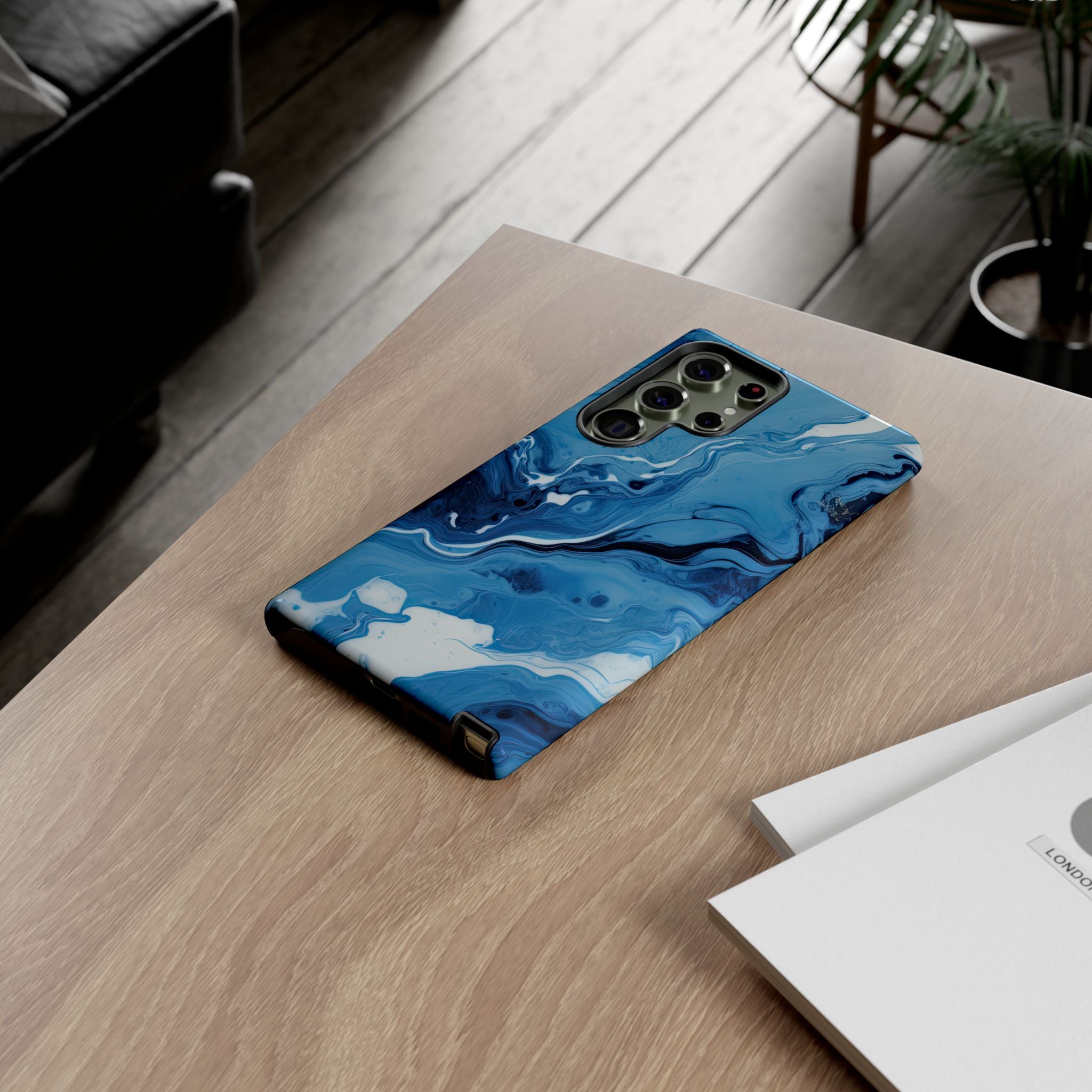 Blue Ocean Wave Marble - Tough Guard Samsung Galaxy Case