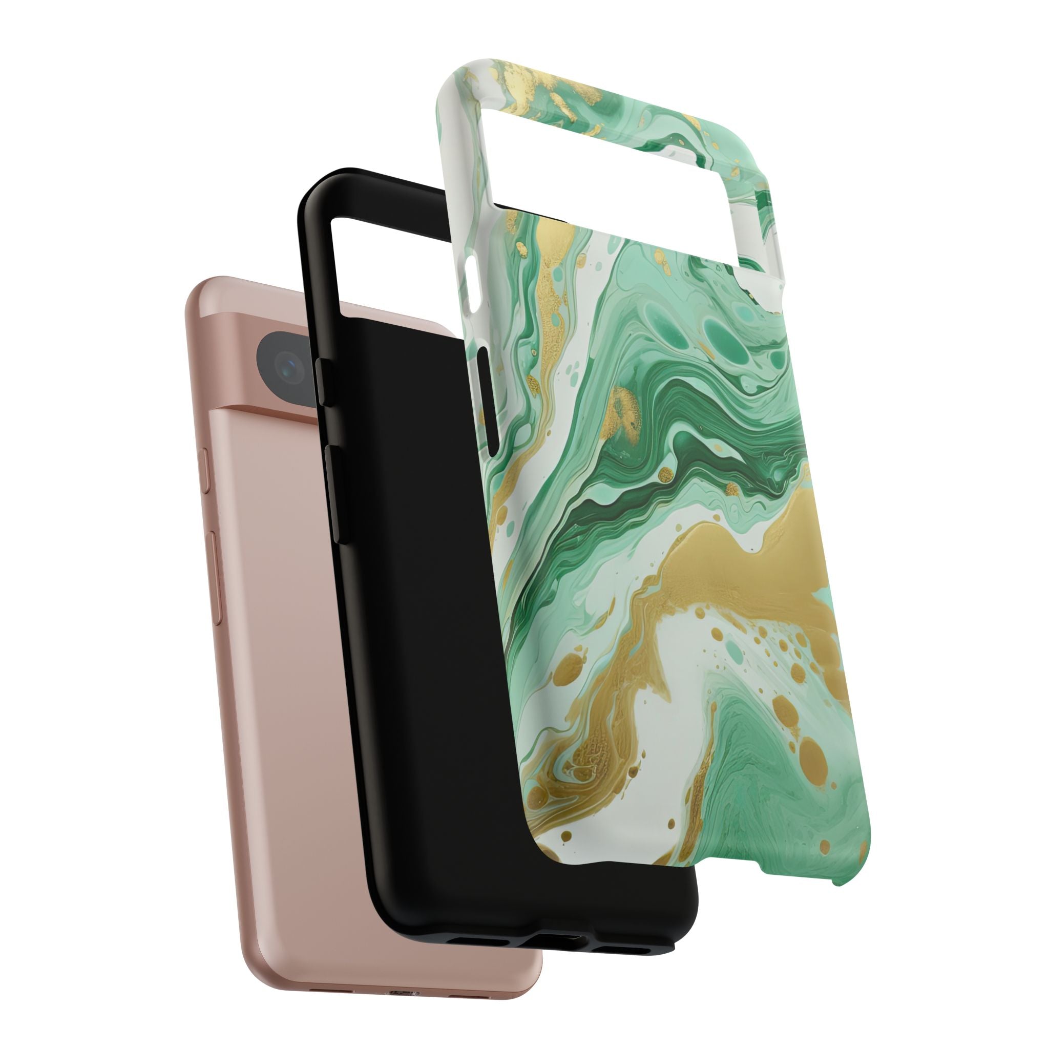 Emerald Gold Marble - Tough Guard Google Pixel Case