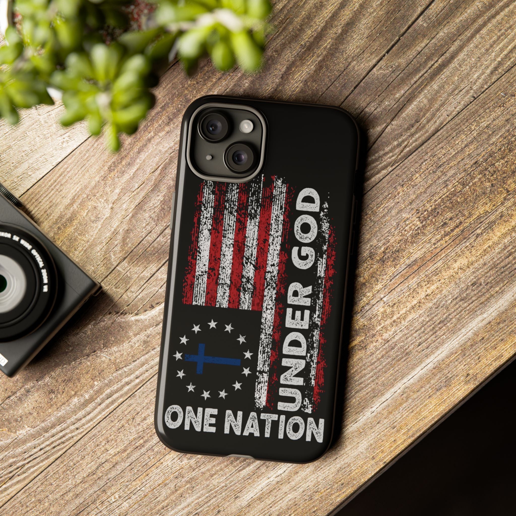 One Nation Under God American Flag - Tough Guard Apple iPhone Case