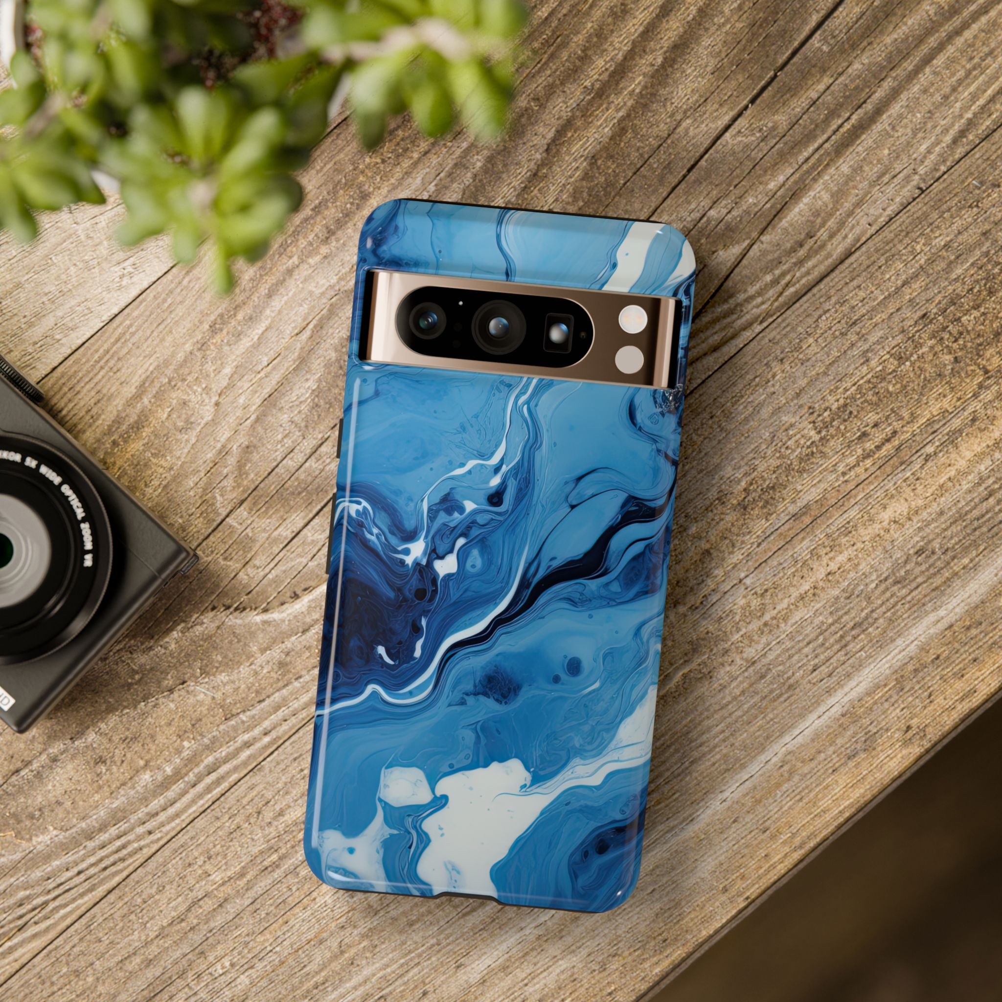 Blue Ocean Wave Marble - Tough Guard Google Pixel Case