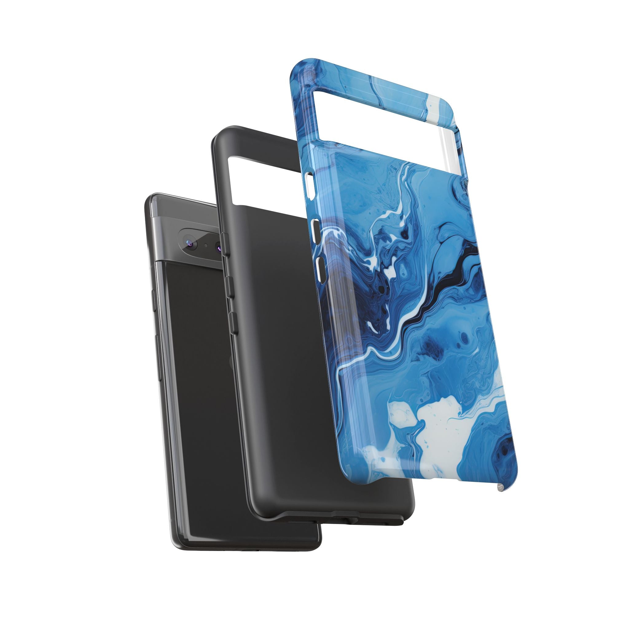 Blue Ocean Wave Marble - Tough Guard Google Pixel Case
