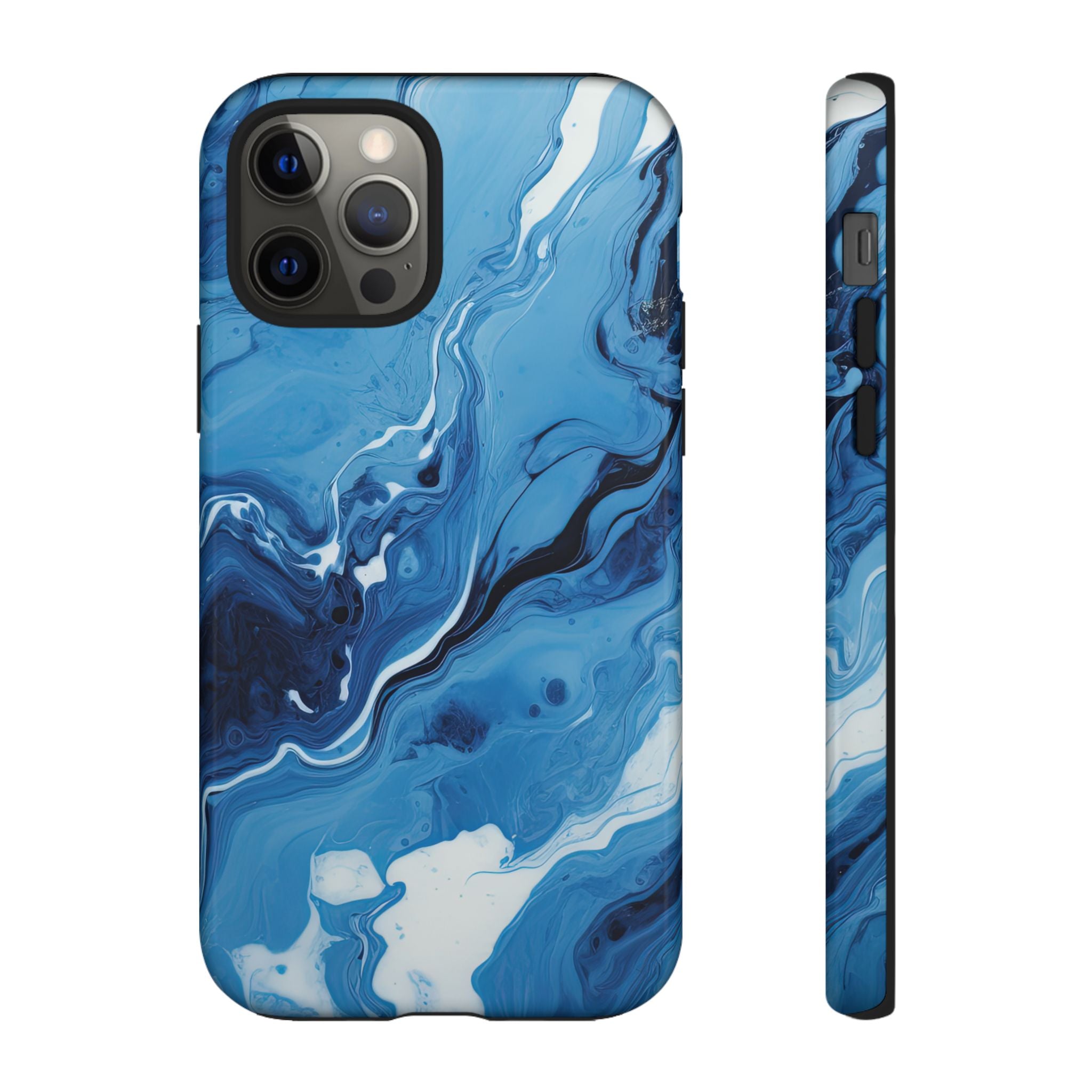 Blue Ocean Wave Marble - Tough Guard Apple iPhone Case