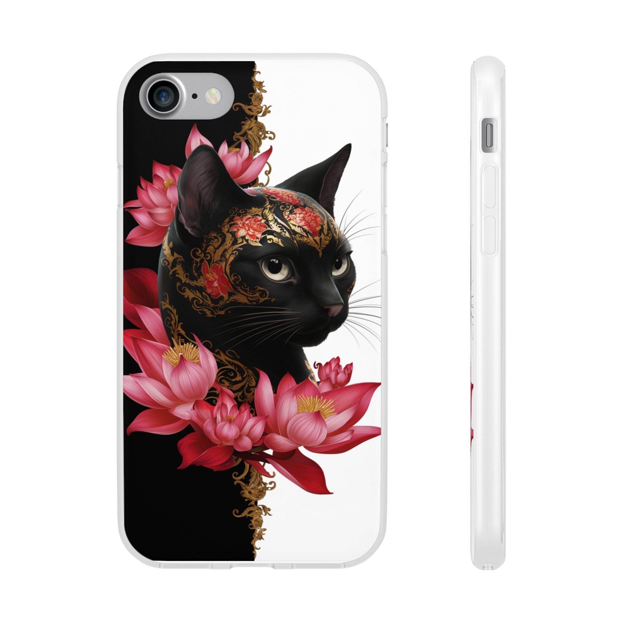Yin & Yang Mystic Cat - Flexi Case Apple iPhone Case