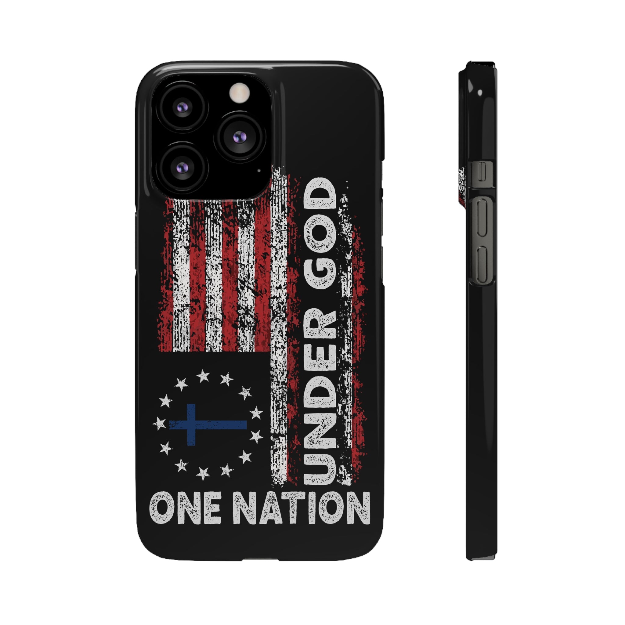 One Nation Under God American Flag - Snap Case Apple iPhone Case