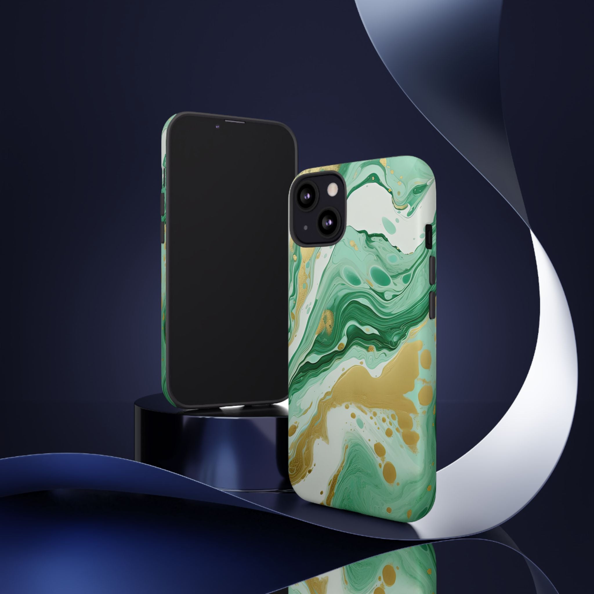 Emerald Gold Marble - Tough Guard Apple iPhone Case