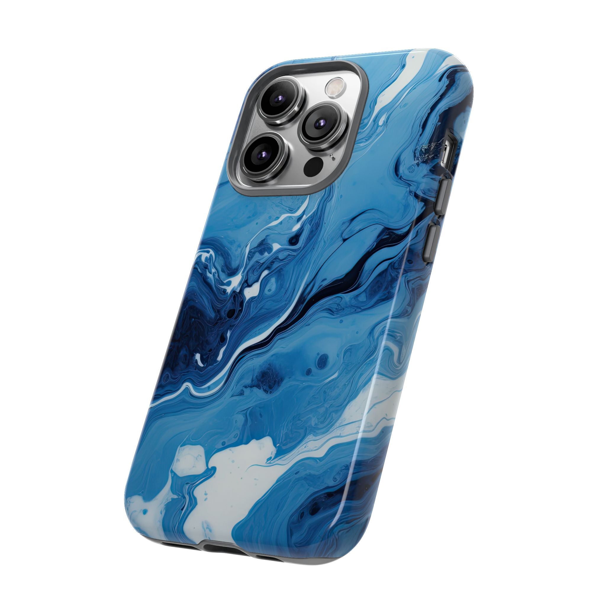 Blue Ocean Wave Marble - Tough Guard Apple iPhone Case
