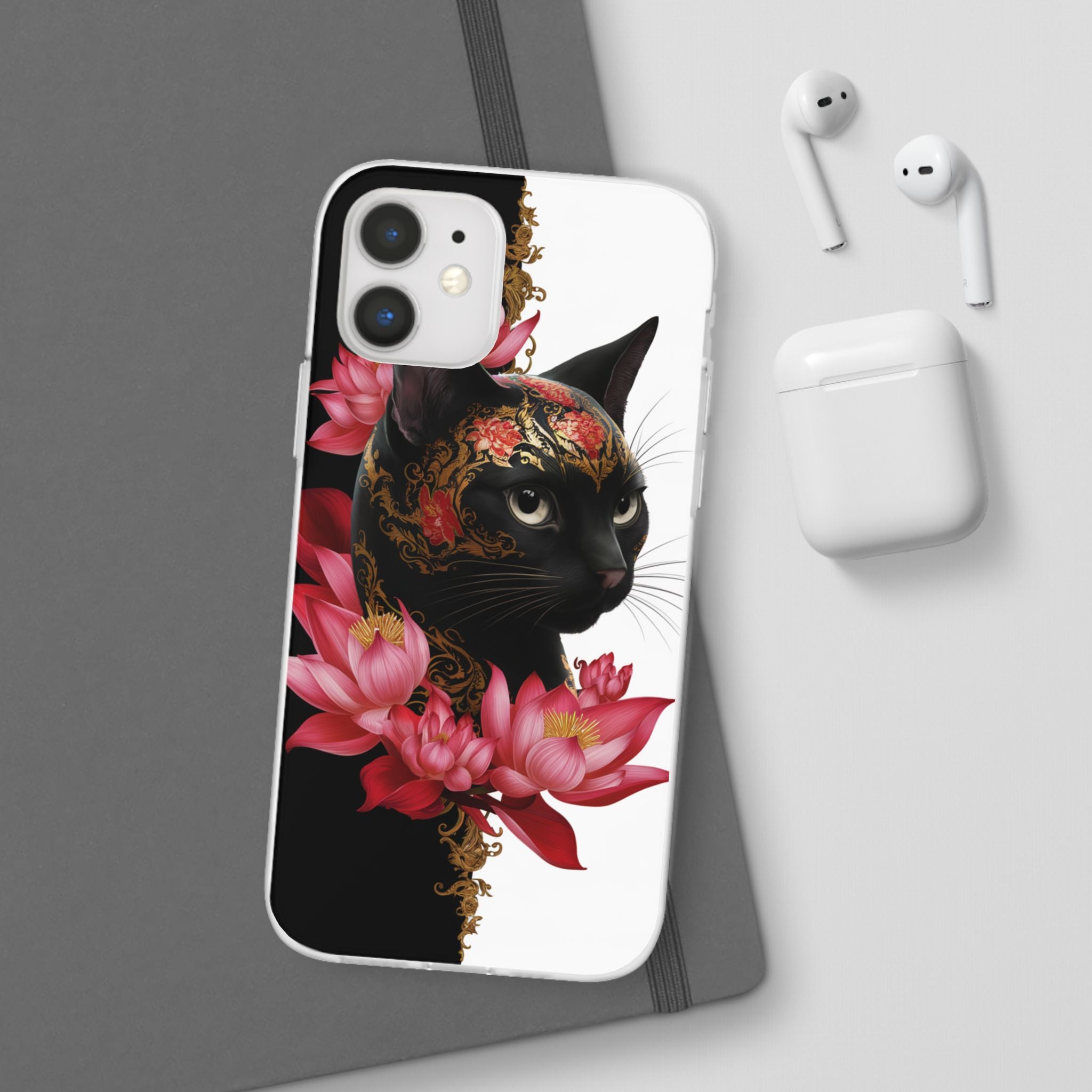 Yin & Yang Mystic Cat - Flexi Case Apple iPhone Case