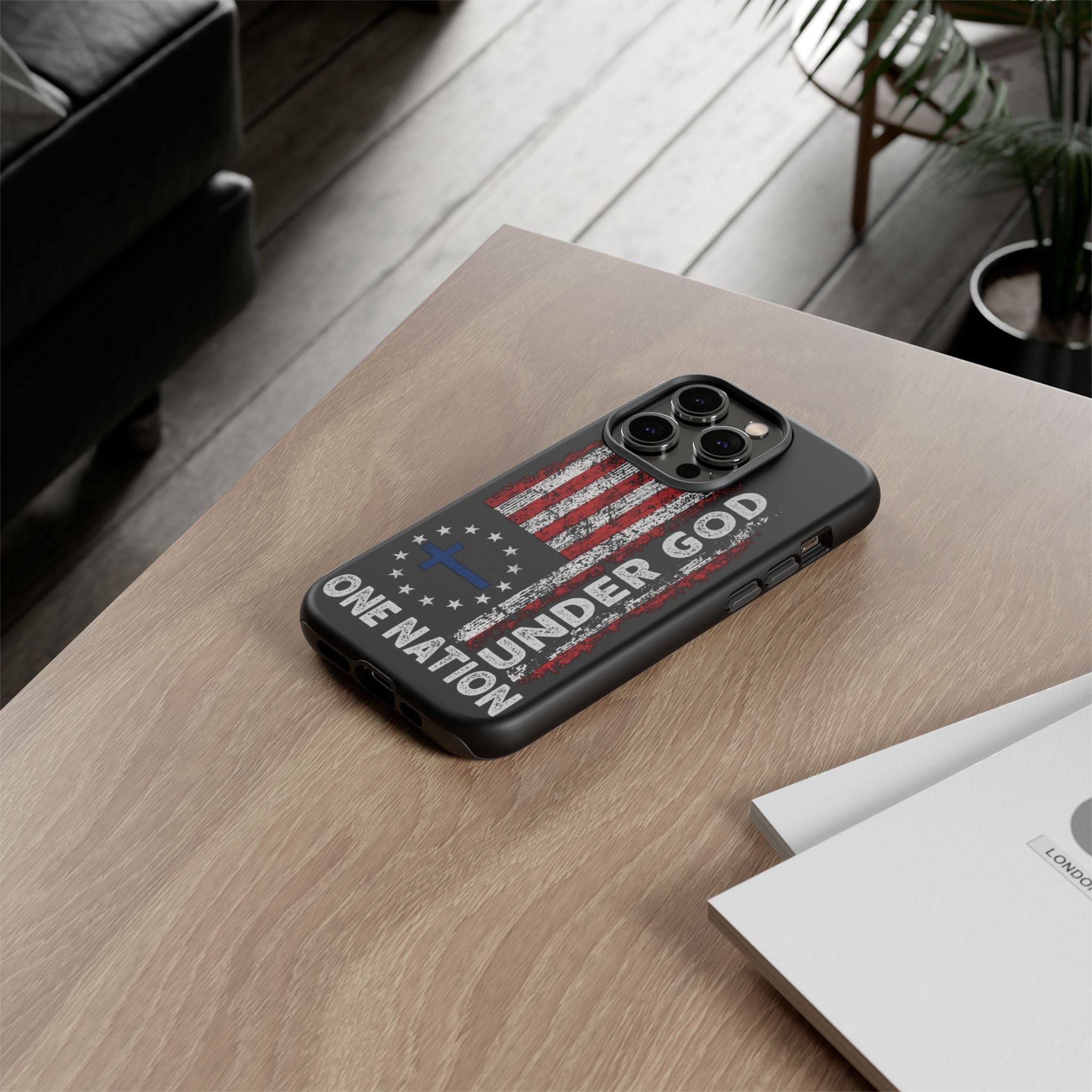 One Nation Under God American Flag - Tough Guard Apple iPhone Case
