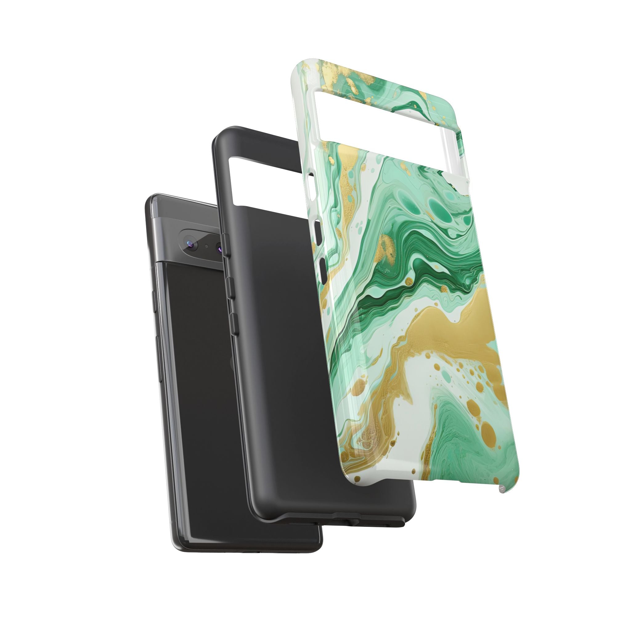 Emerald Gold Marble - Tough Guard Google Pixel Case