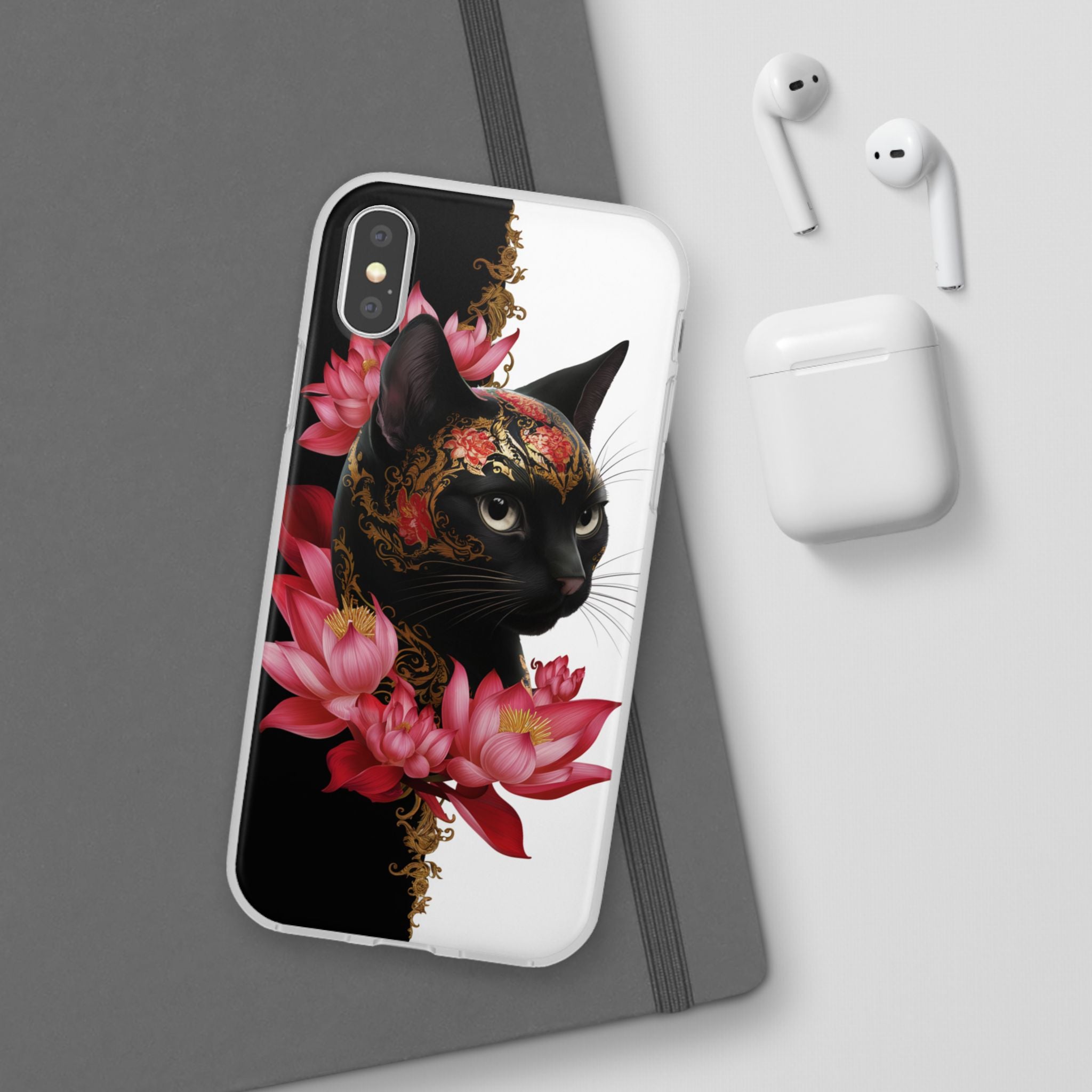 Yin & Yang Mystic Cat - Flexi Case Apple iPhone Case