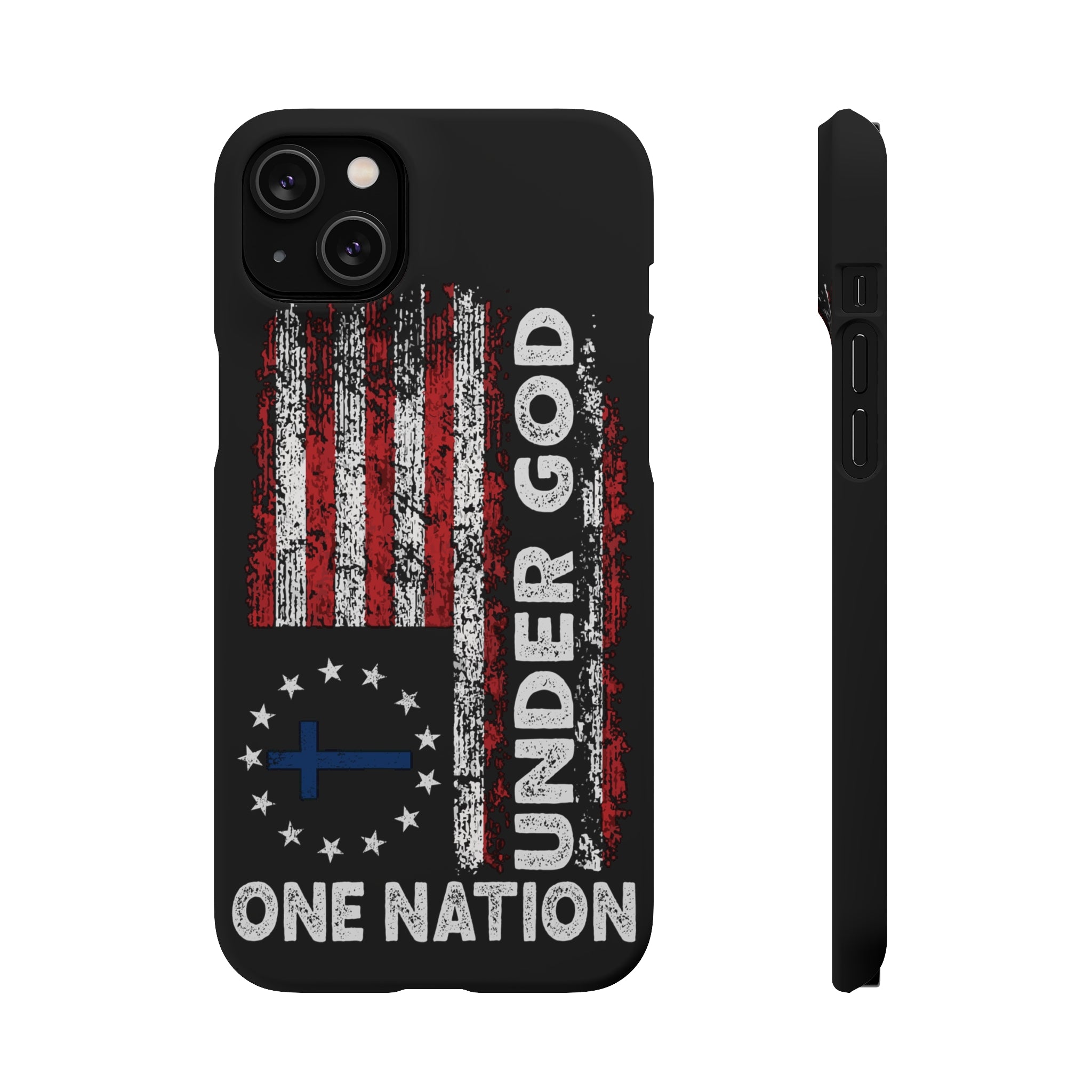 One Nation Under God American Flag - Snap Case Apple iPhone Case