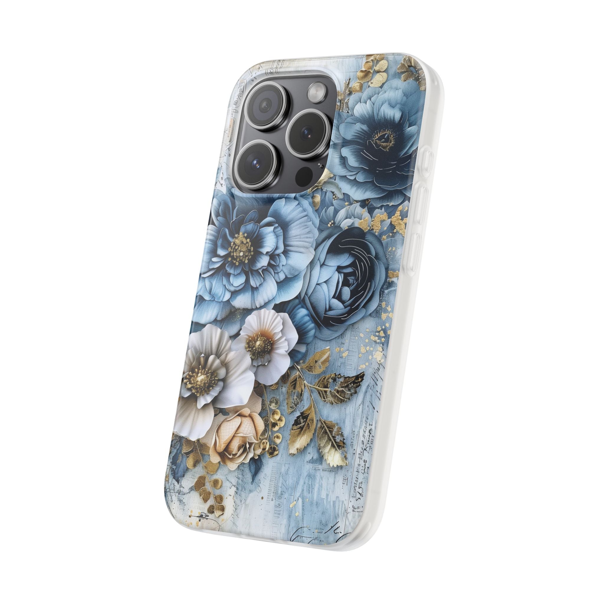 Blooming Blue Floral Bouquet Flexi Case - Apple iPhone Case