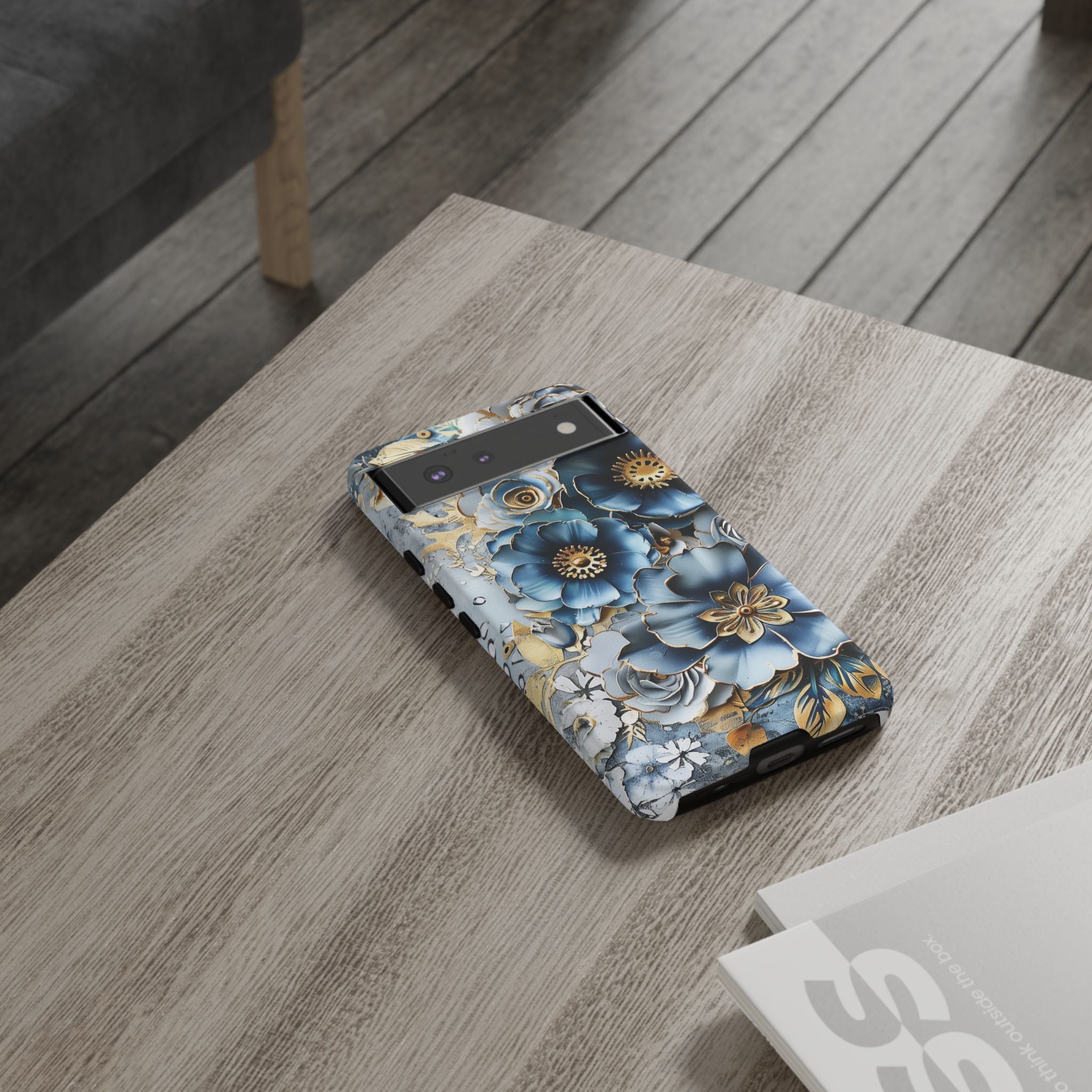 Blue Blooming Flowers - Tough Guard Google Pixel Case