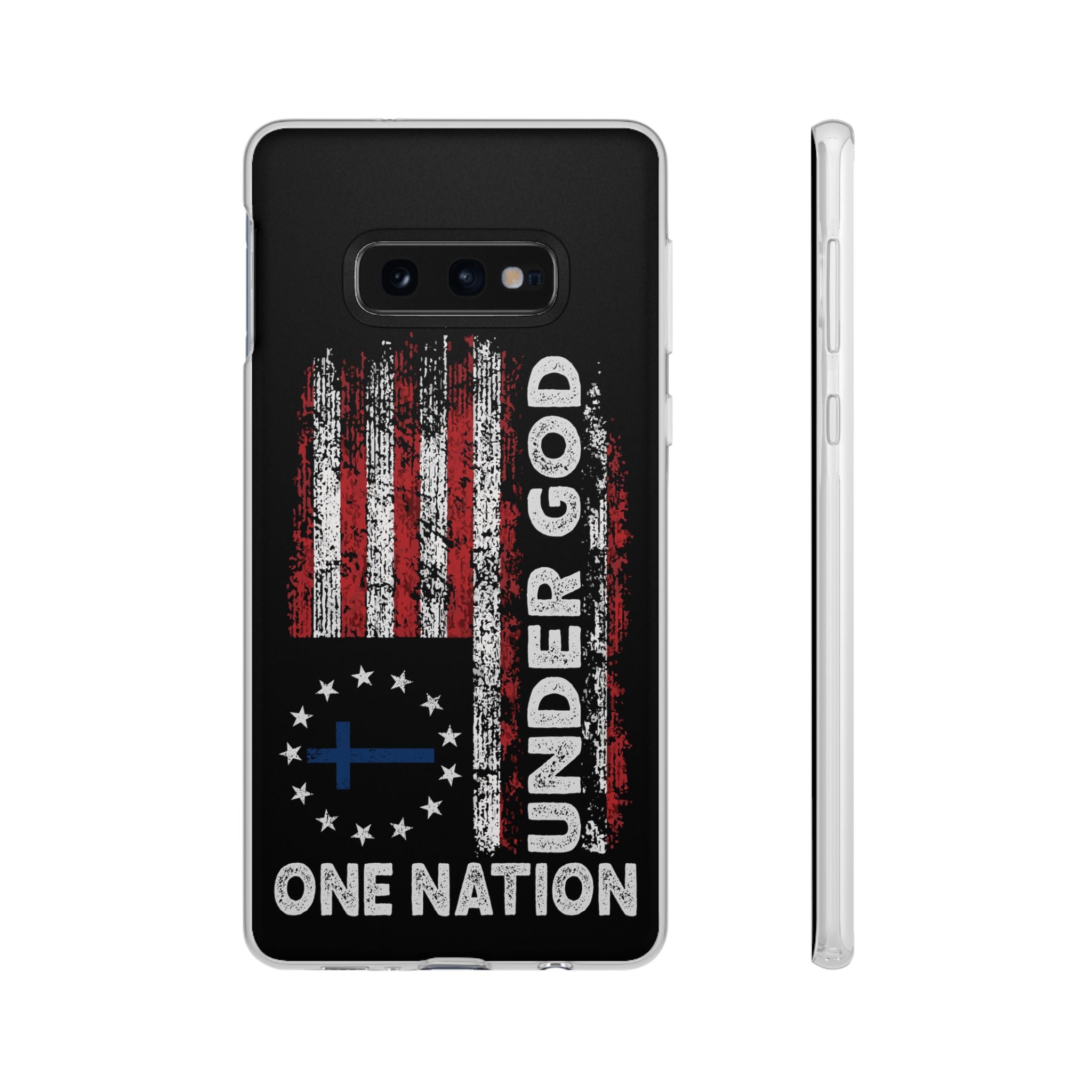 One Nation Under God American Flag - Flexi Case Samsung Galaxy Case