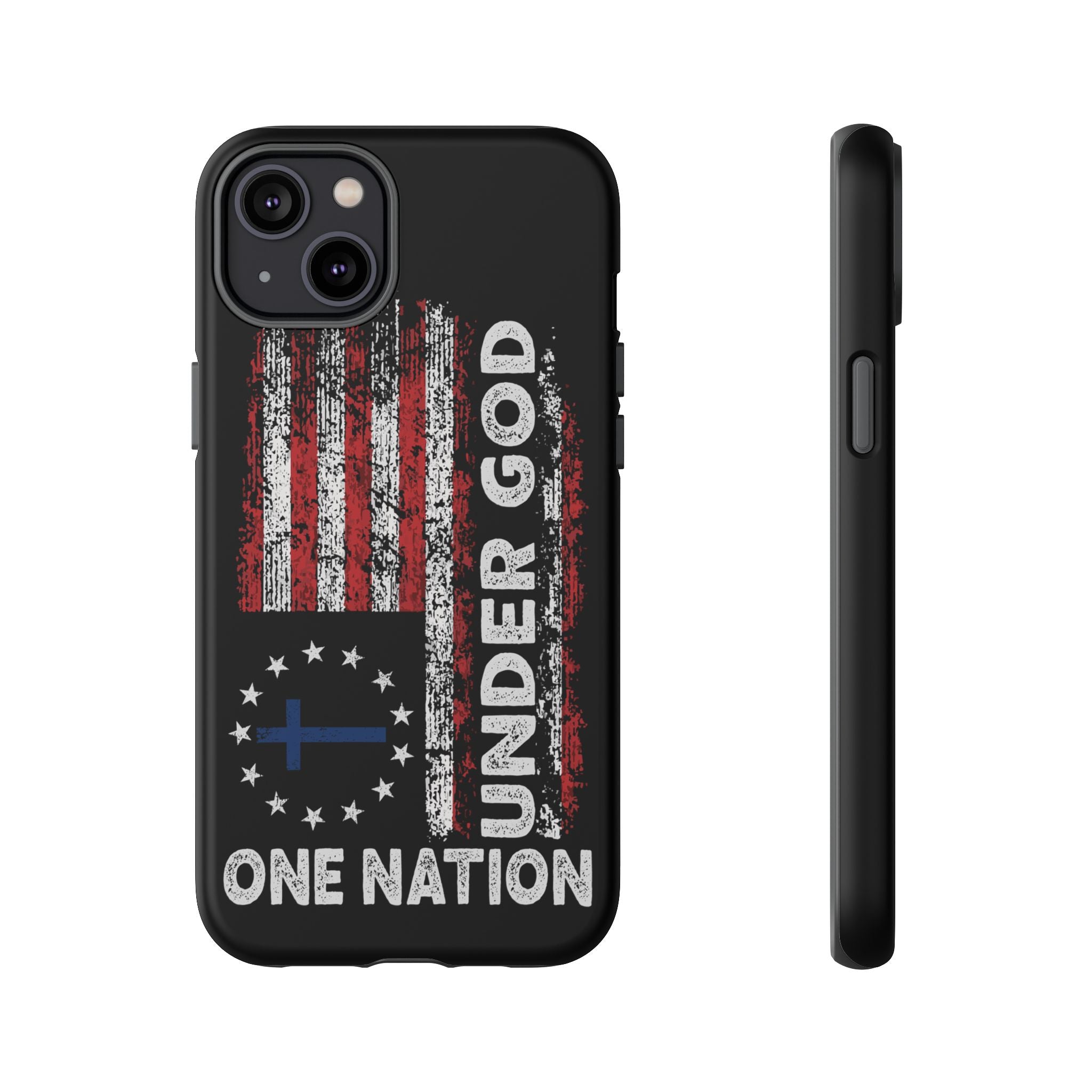 One Nation Under God American Flag - Tough Guard Apple iPhone Case