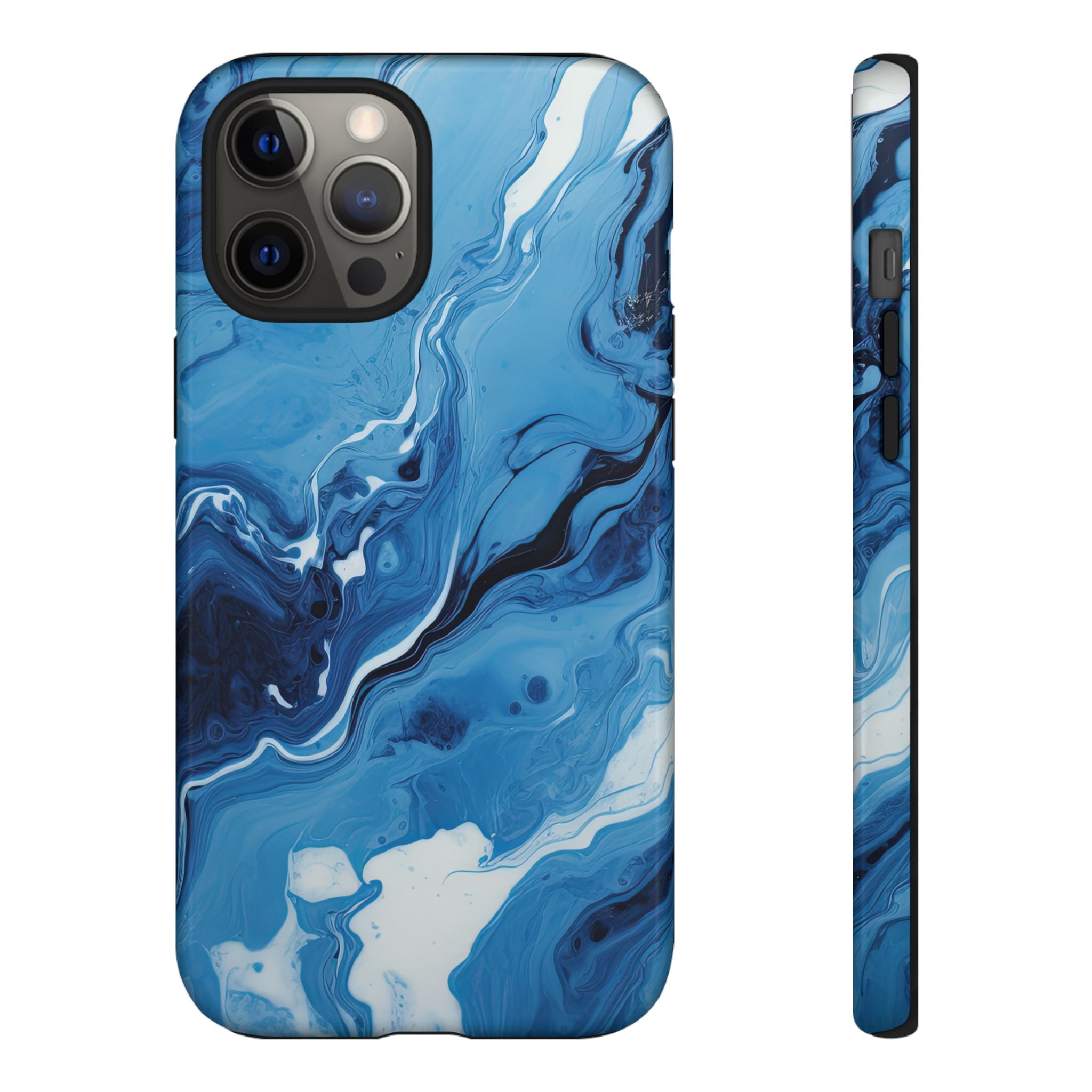 Blue Ocean Wave Marble - Tough Guard Apple iPhone Case