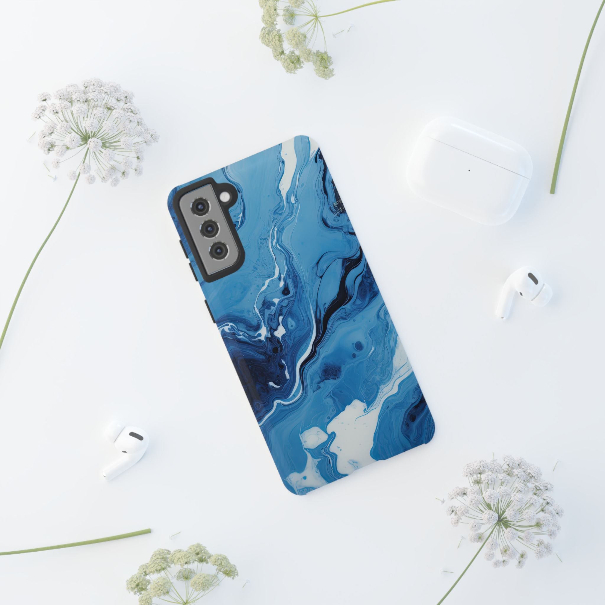 Blue Ocean Wave Marble - Tough Guard Samsung Galaxy Case