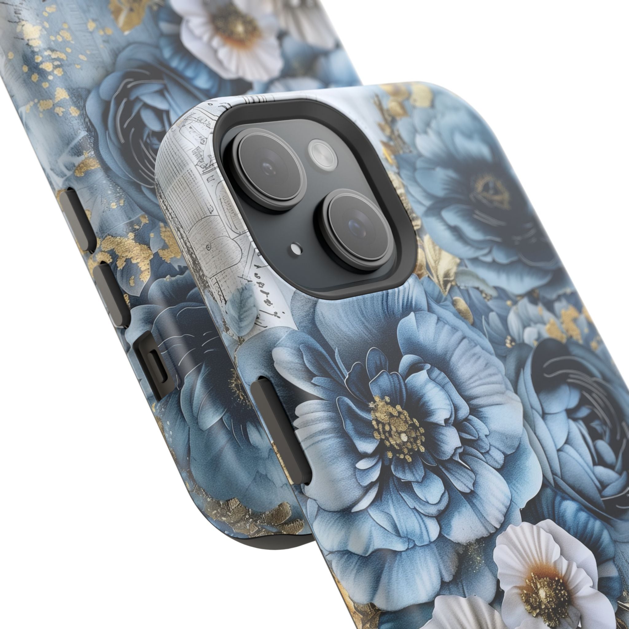 Blooming Blue Floral Bouquet - Impact Guard Apple iPhone Case