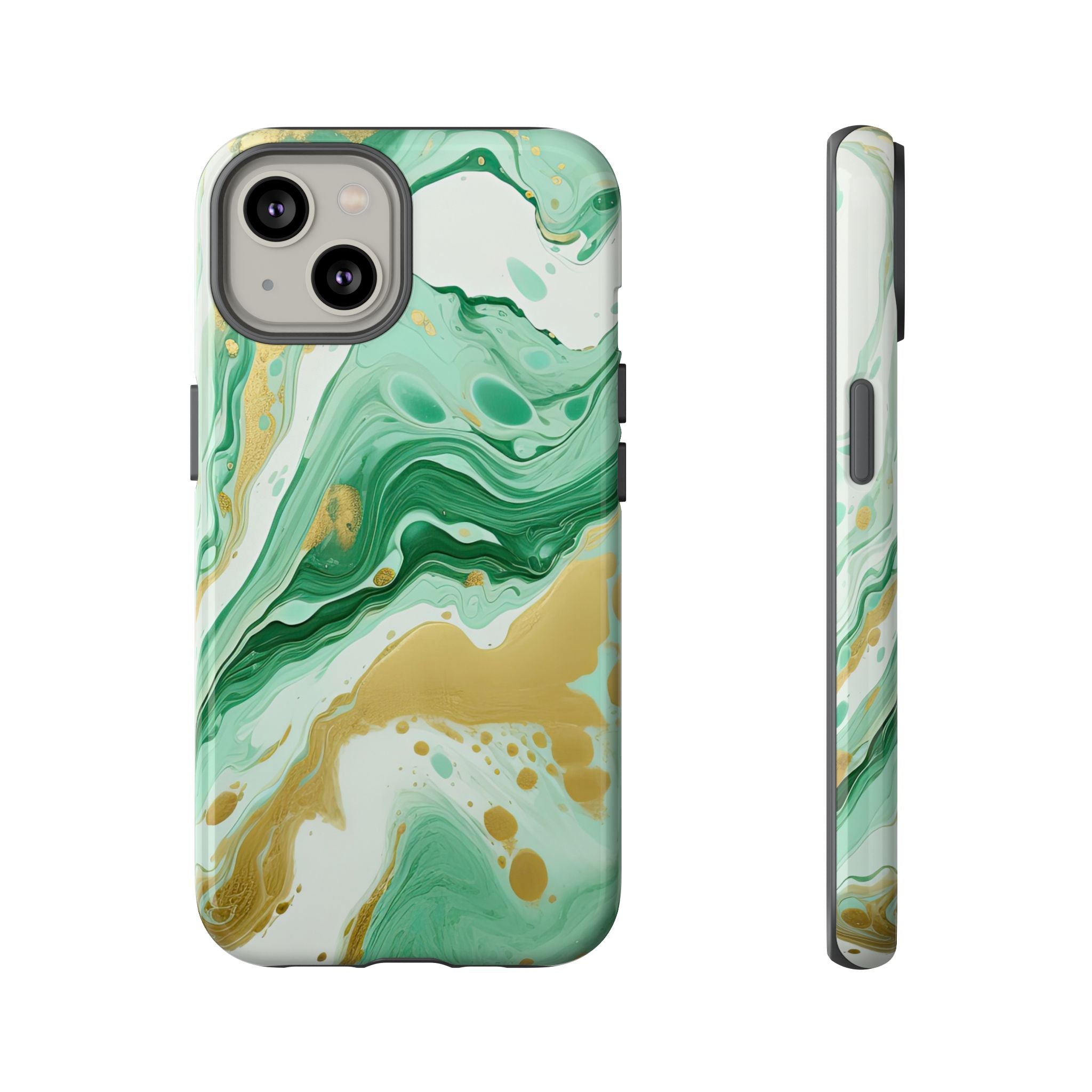 Emerald Gold Marble - Tough Guard Apple iPhone Case