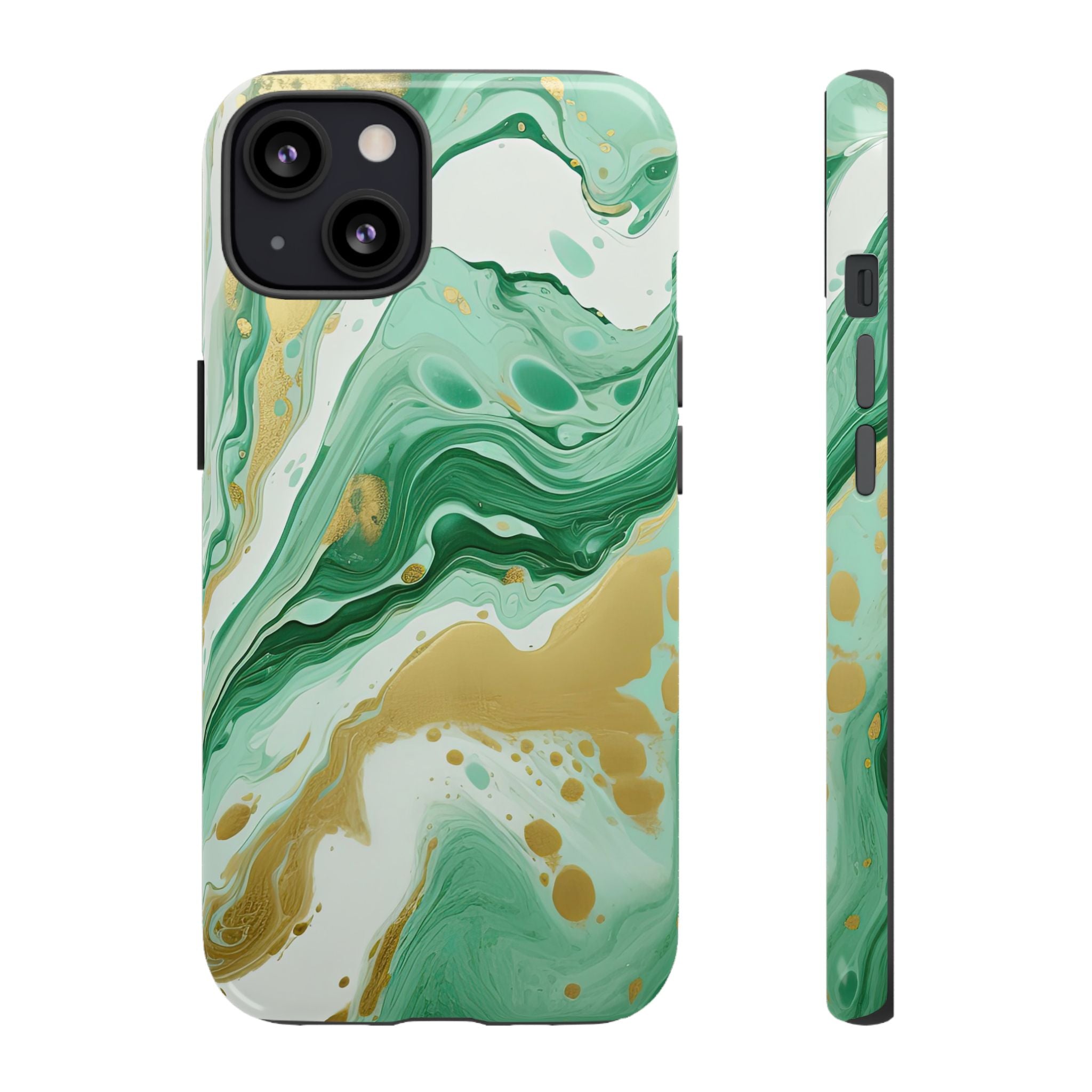 Emerald Gold Marble - Tough Guard Apple iPhone Case
