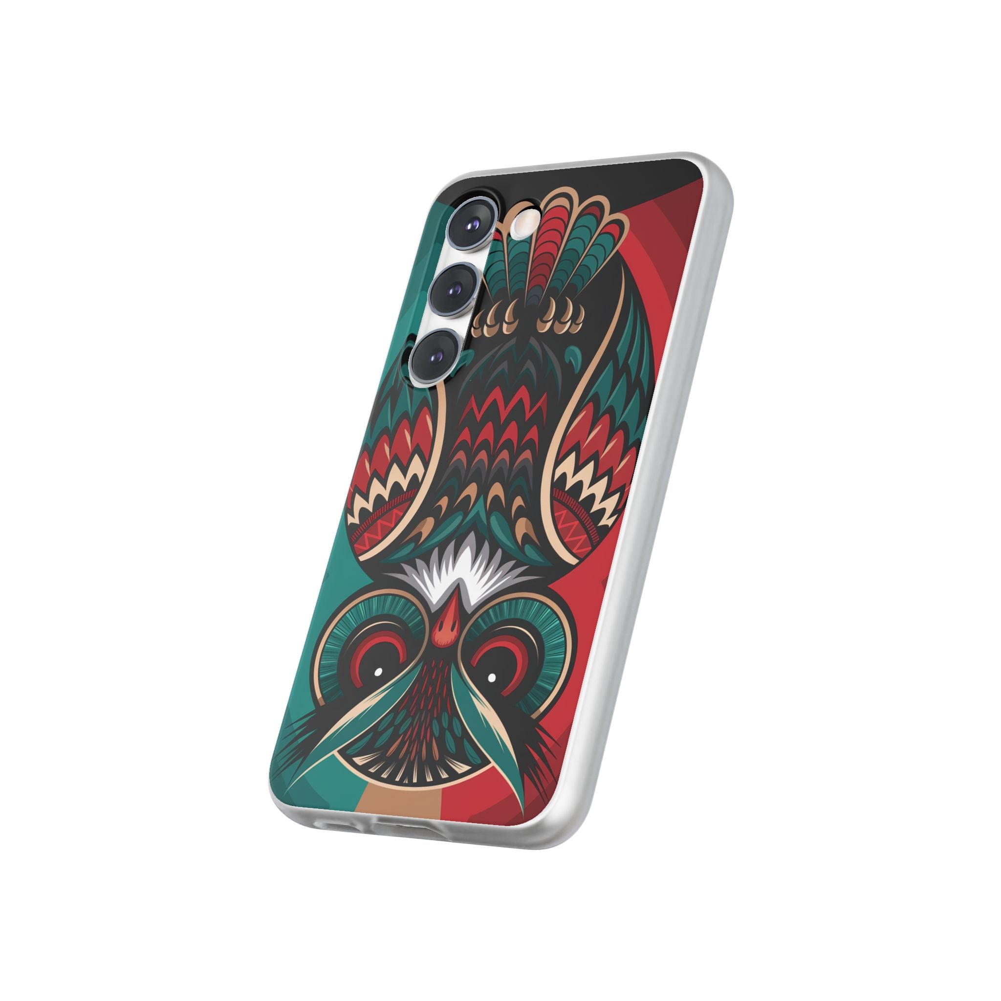 Majestic Haida Native American Owl - Flexi Case Samsung Galaxy Case