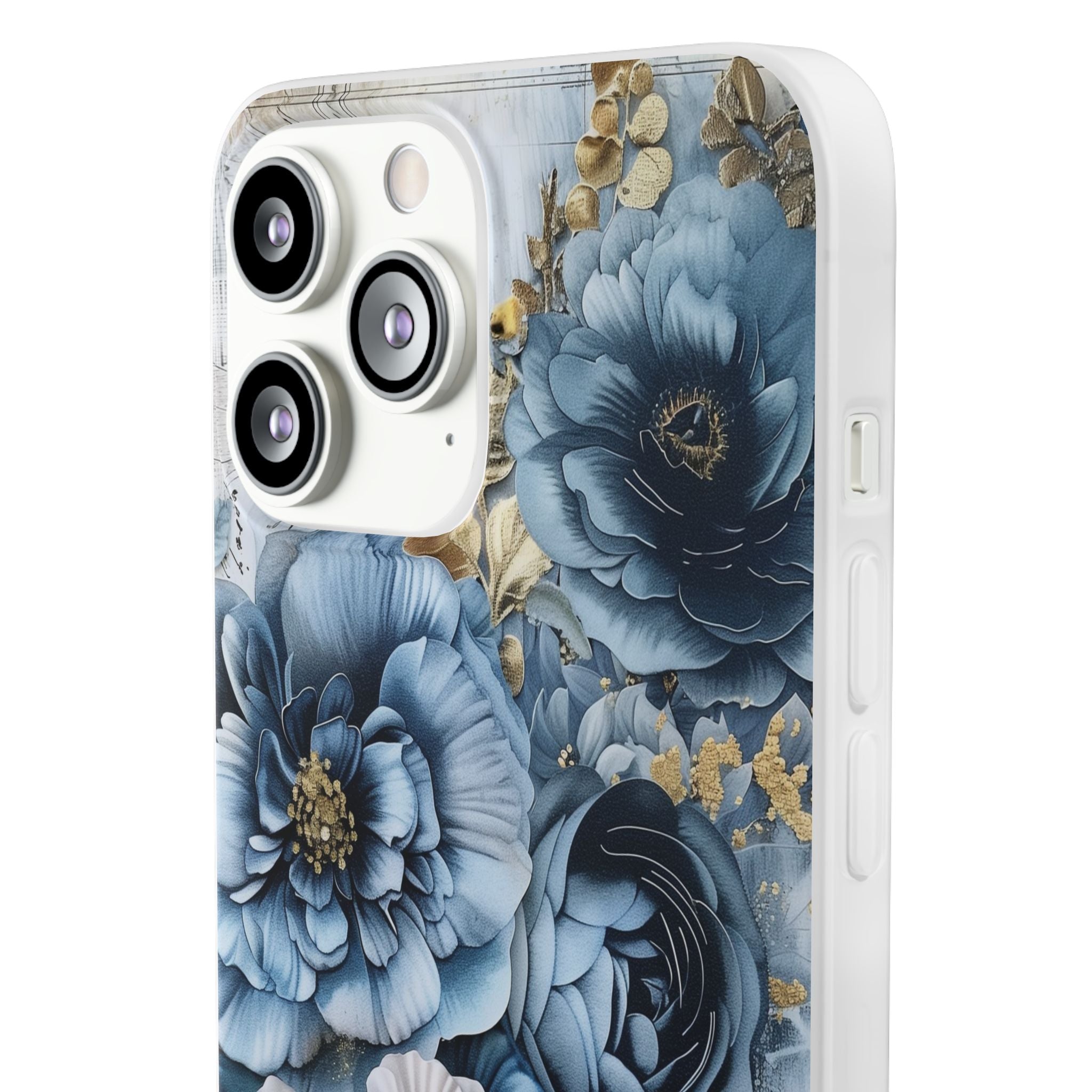 Blooming Blue Floral Bouquet Flexi Case - Apple iPhone Case