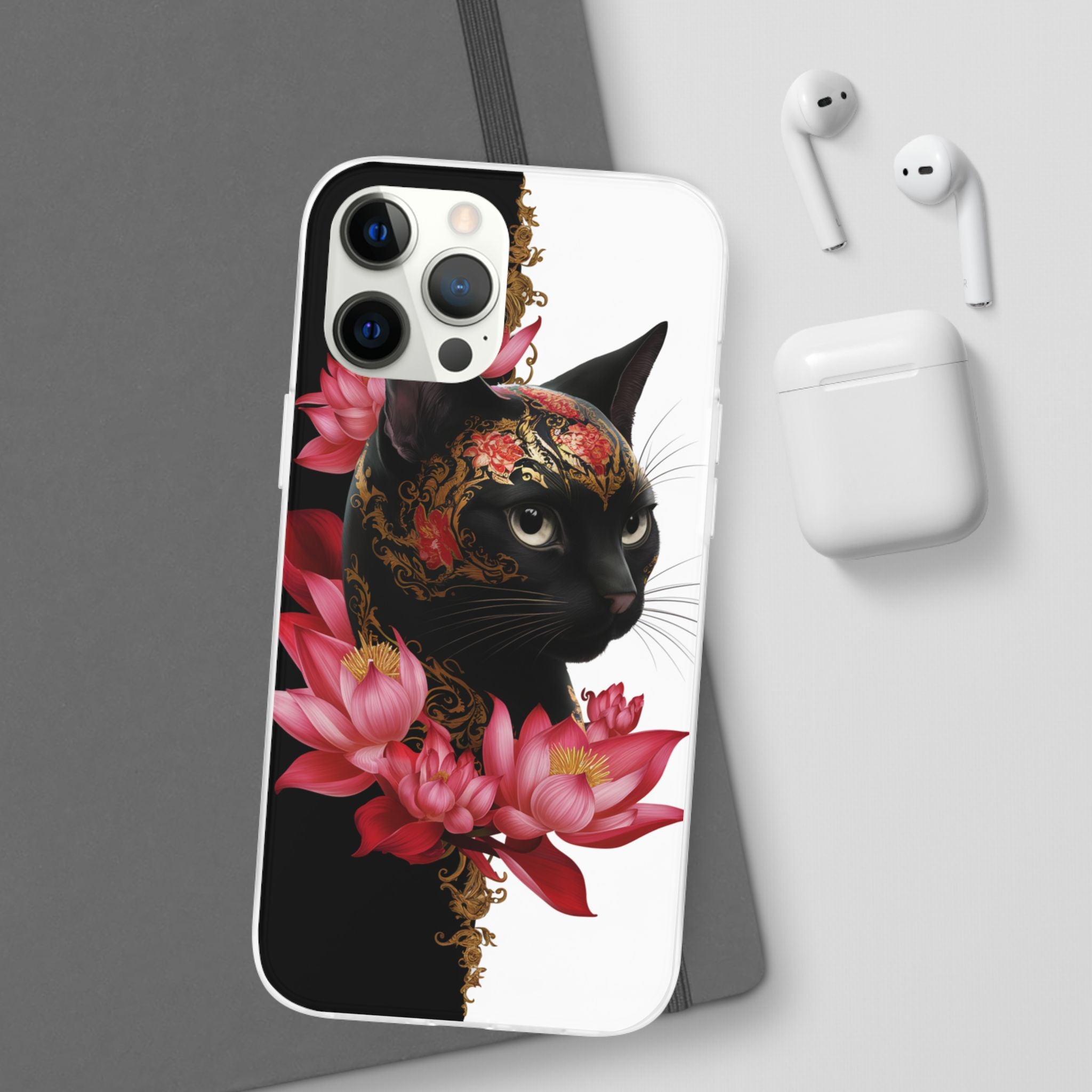 Yin & Yang Mystic Cat - Flexi Case Apple iPhone Case