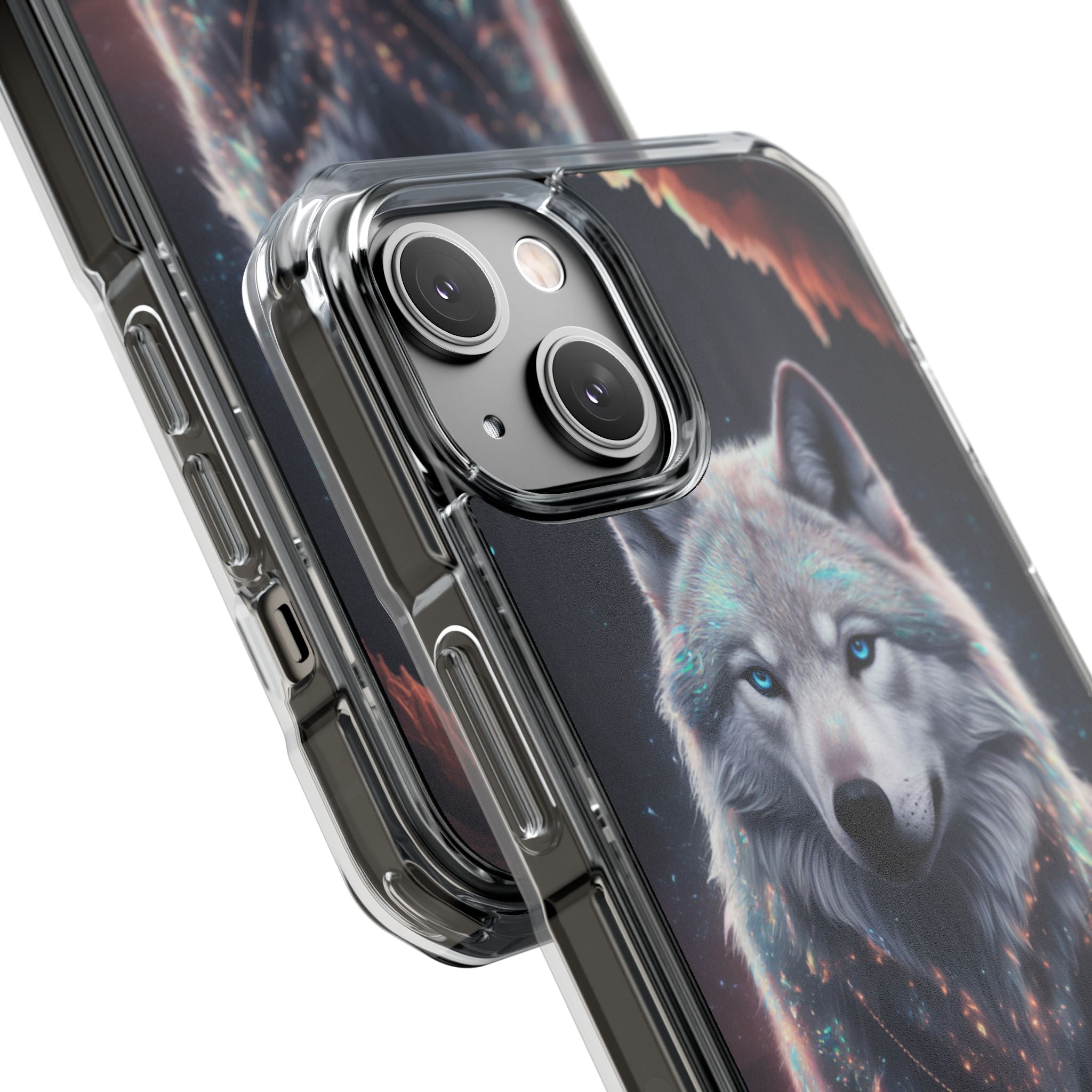 Majestic Guardian Wolf - Magnetic Crystal Guard Apple iPhone Case