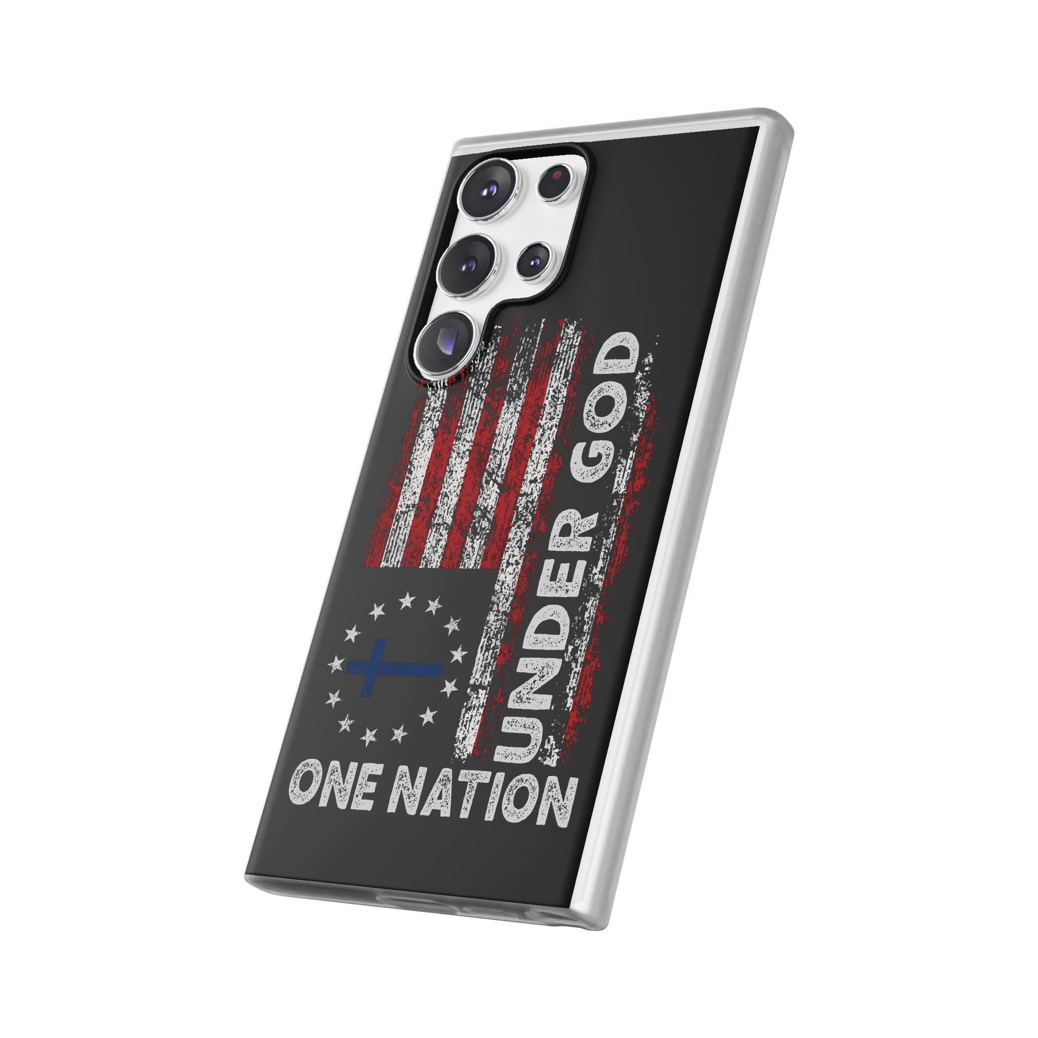 One Nation Under God American Flag - Flexi Case Samsung Galaxy Case