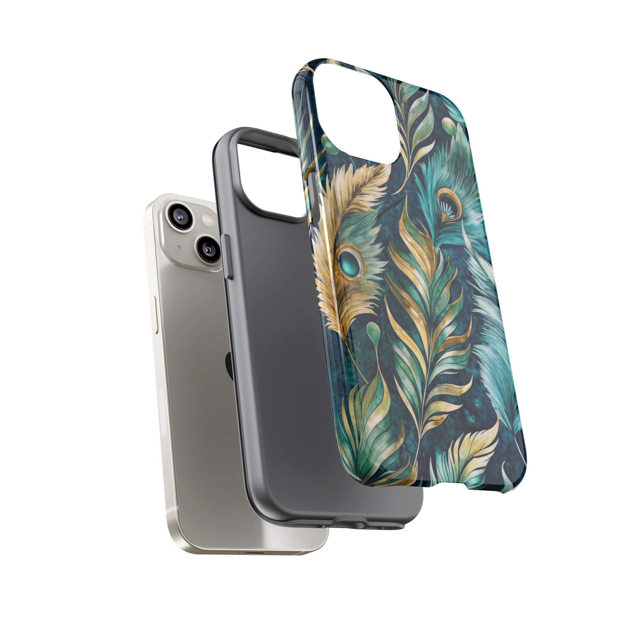 Peacock Feathers - Tough Guard Apple iPhone Case