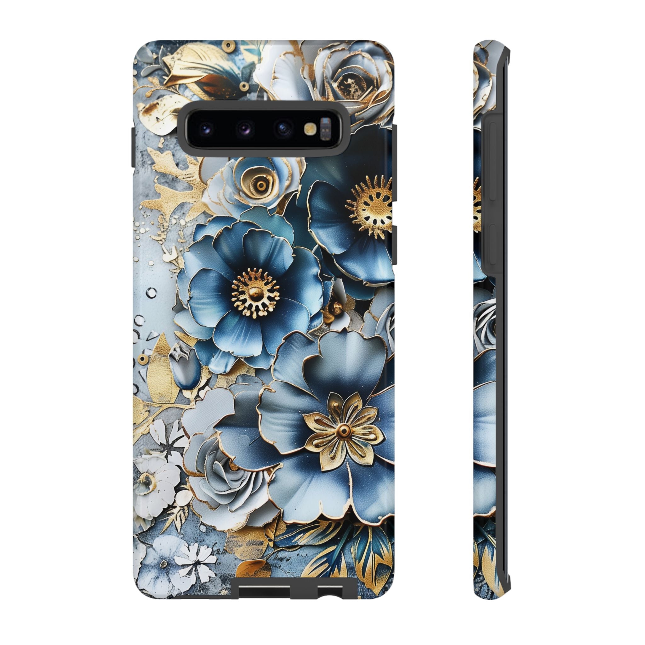 Blue Blooming Flowers - Tough Guard Samsung Galaxy Case