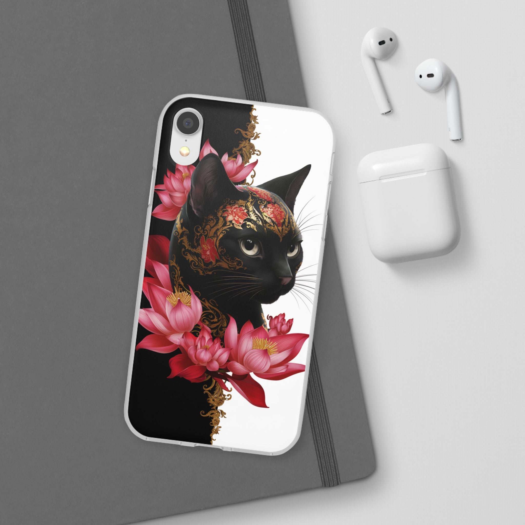 Yin & Yang Mystic Cat - Flexi Case Apple iPhone Case