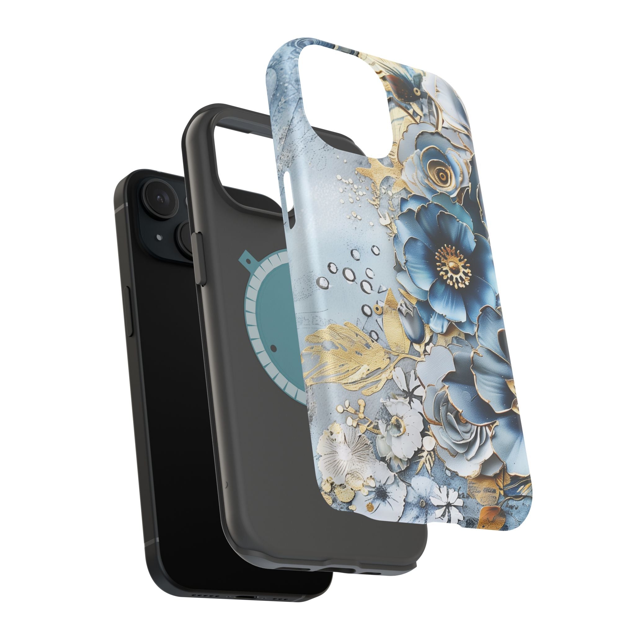 Blooming Blue Floral Bouquet - Impact Guard Apple iPhone Case