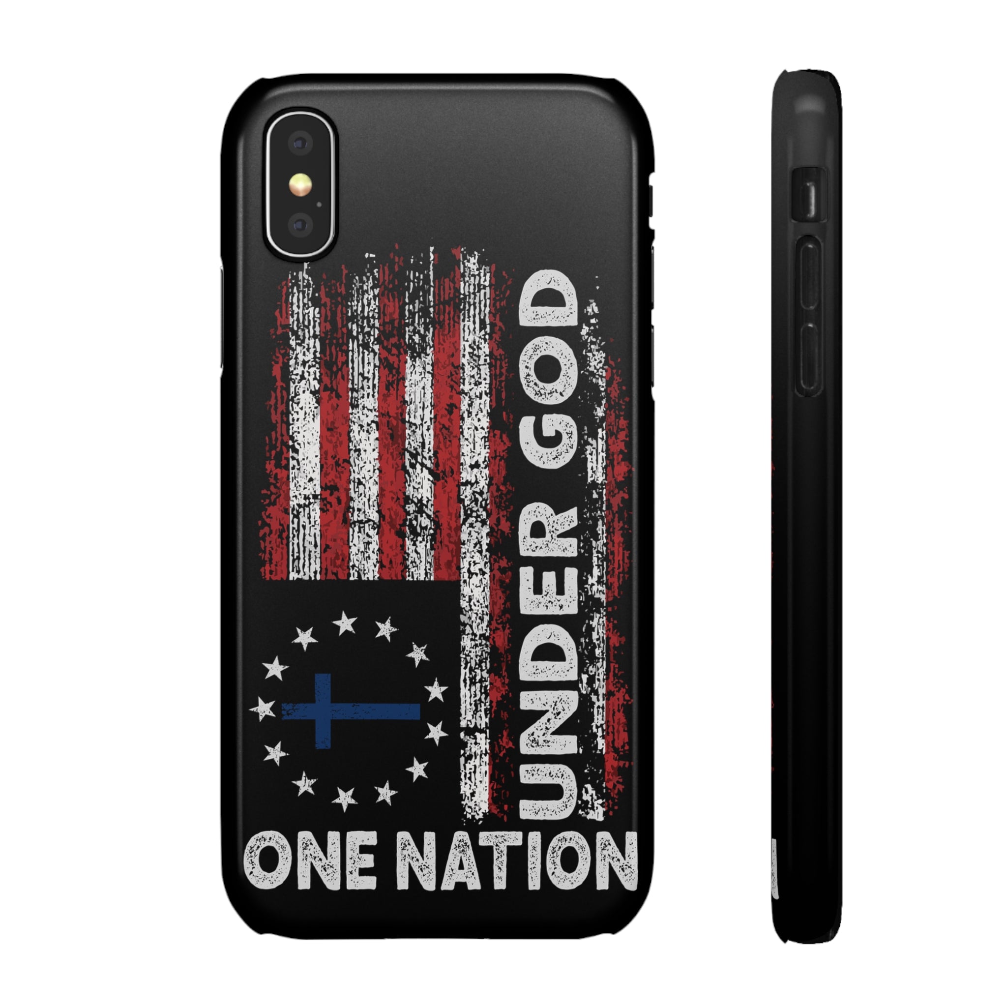 One Nation Under God American Flag - Snap Case Apple iPhone Case