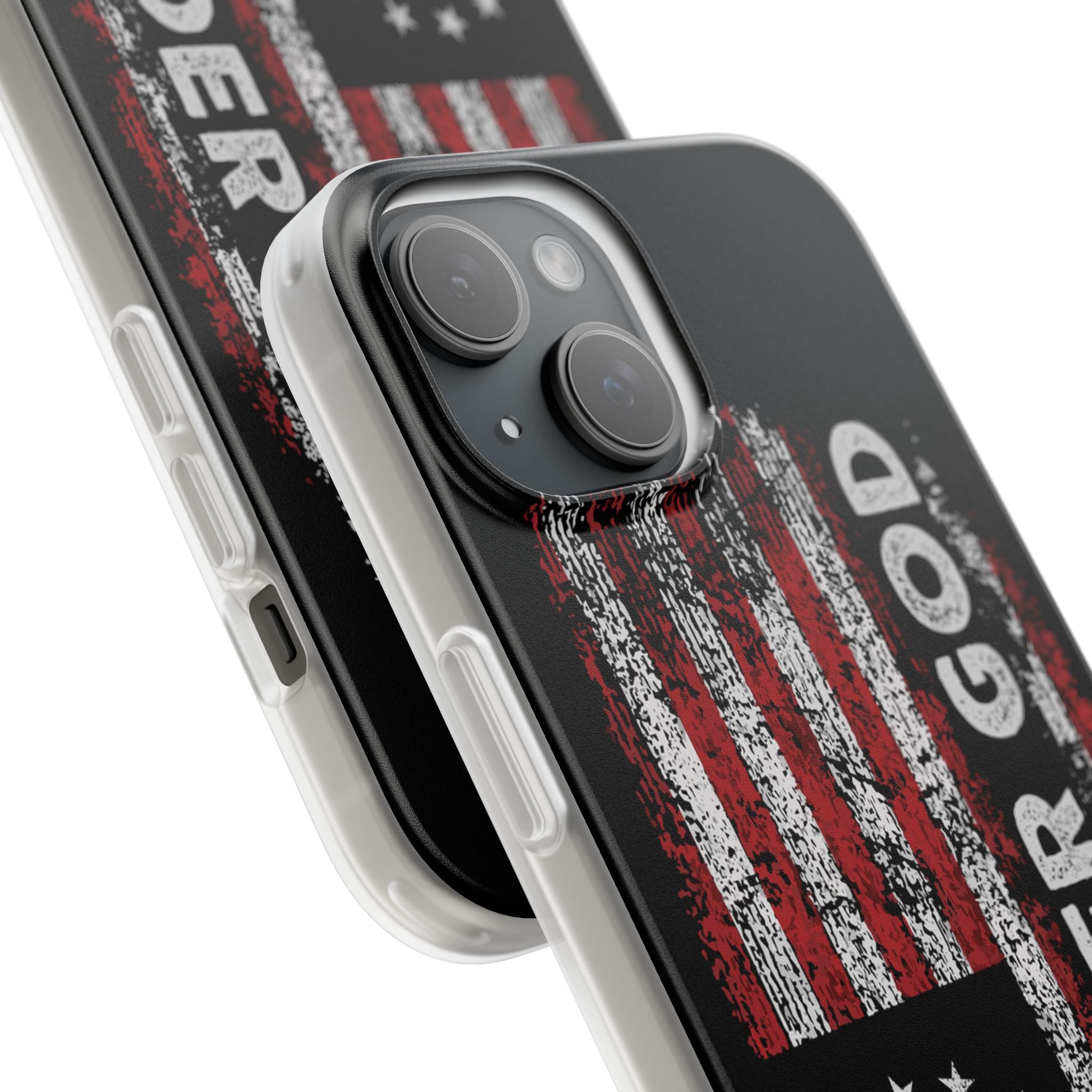 One Nation Under God American Flag - Flexi Case Apple iPhone Case