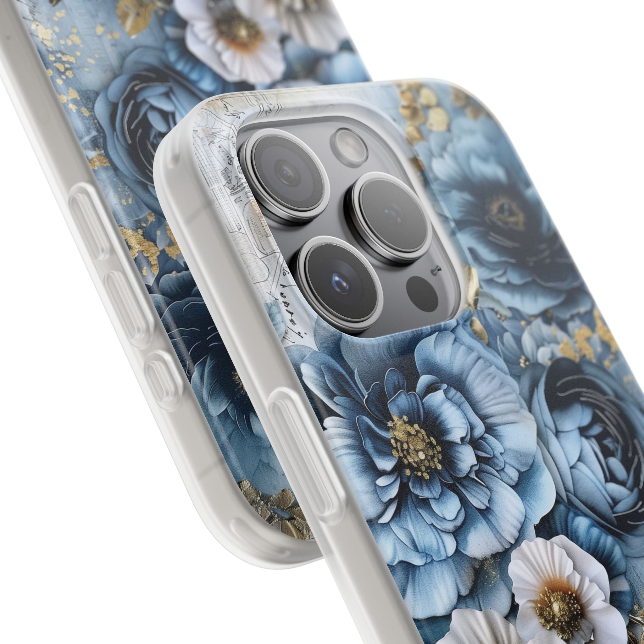 Blooming Blue Floral Bouquet Flexi Case - Apple iPhone Case
