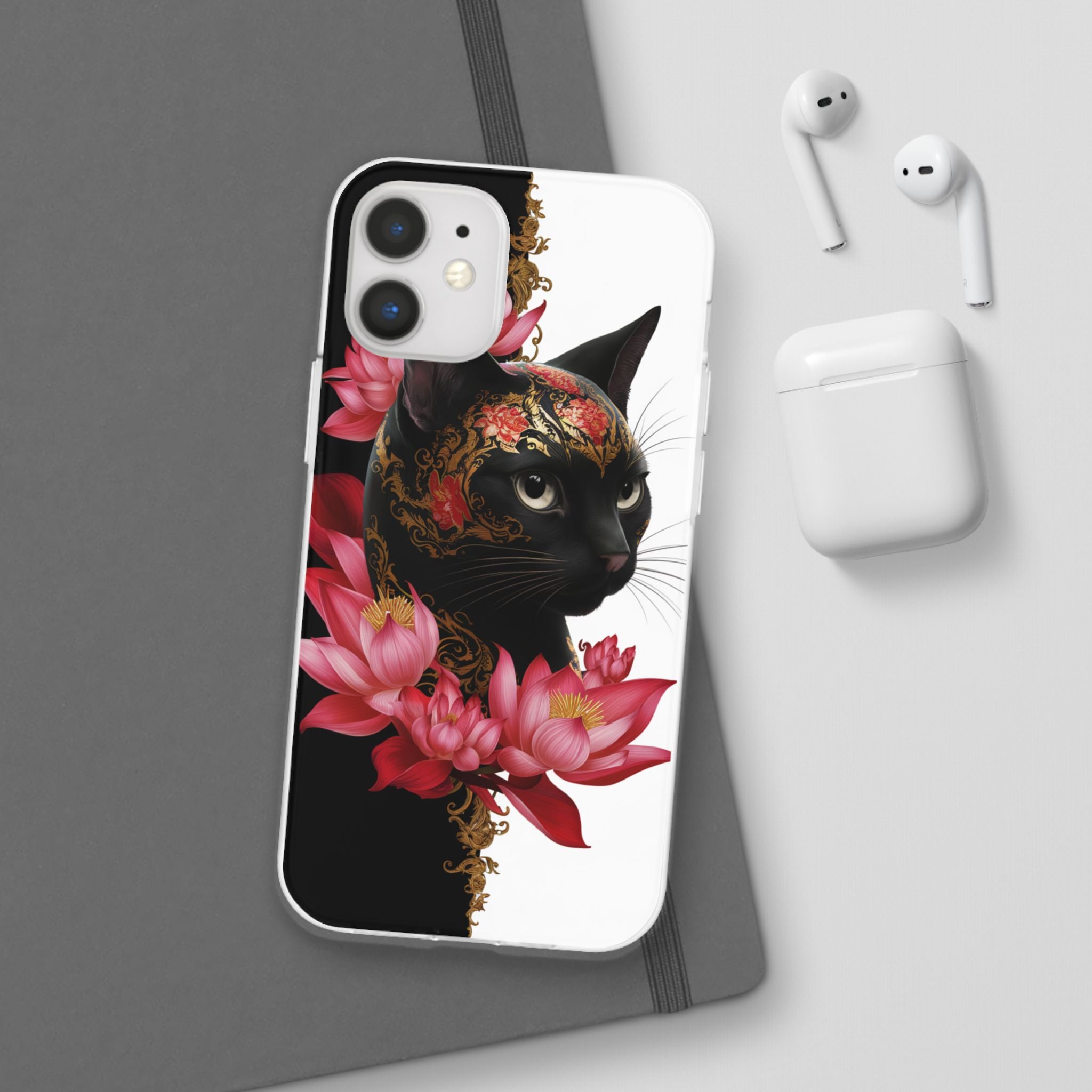 Yin & Yang Mystic Cat - Flexi Case Apple iPhone Case