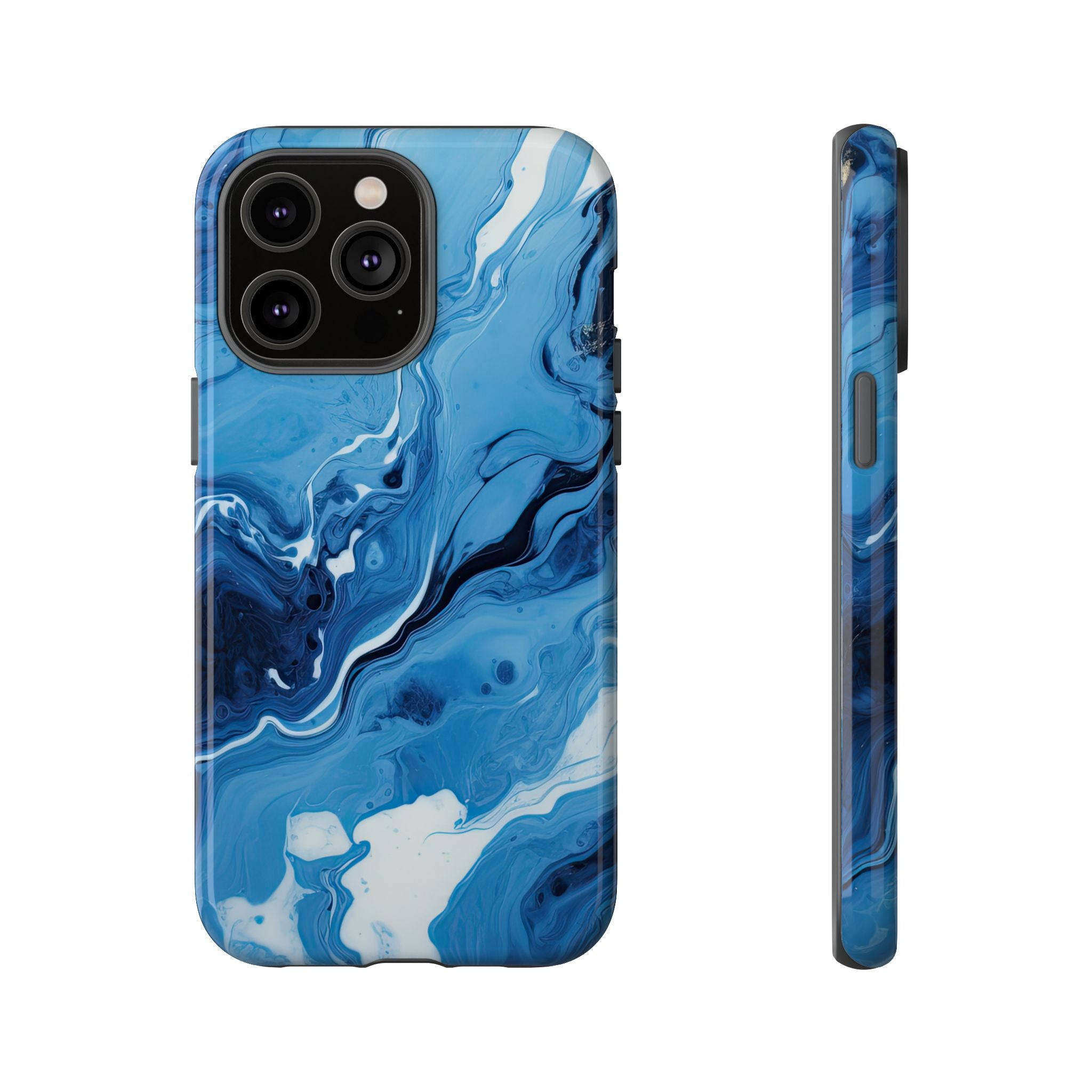 Blue Ocean Wave Marble - Tough Guard Apple iPhone Case