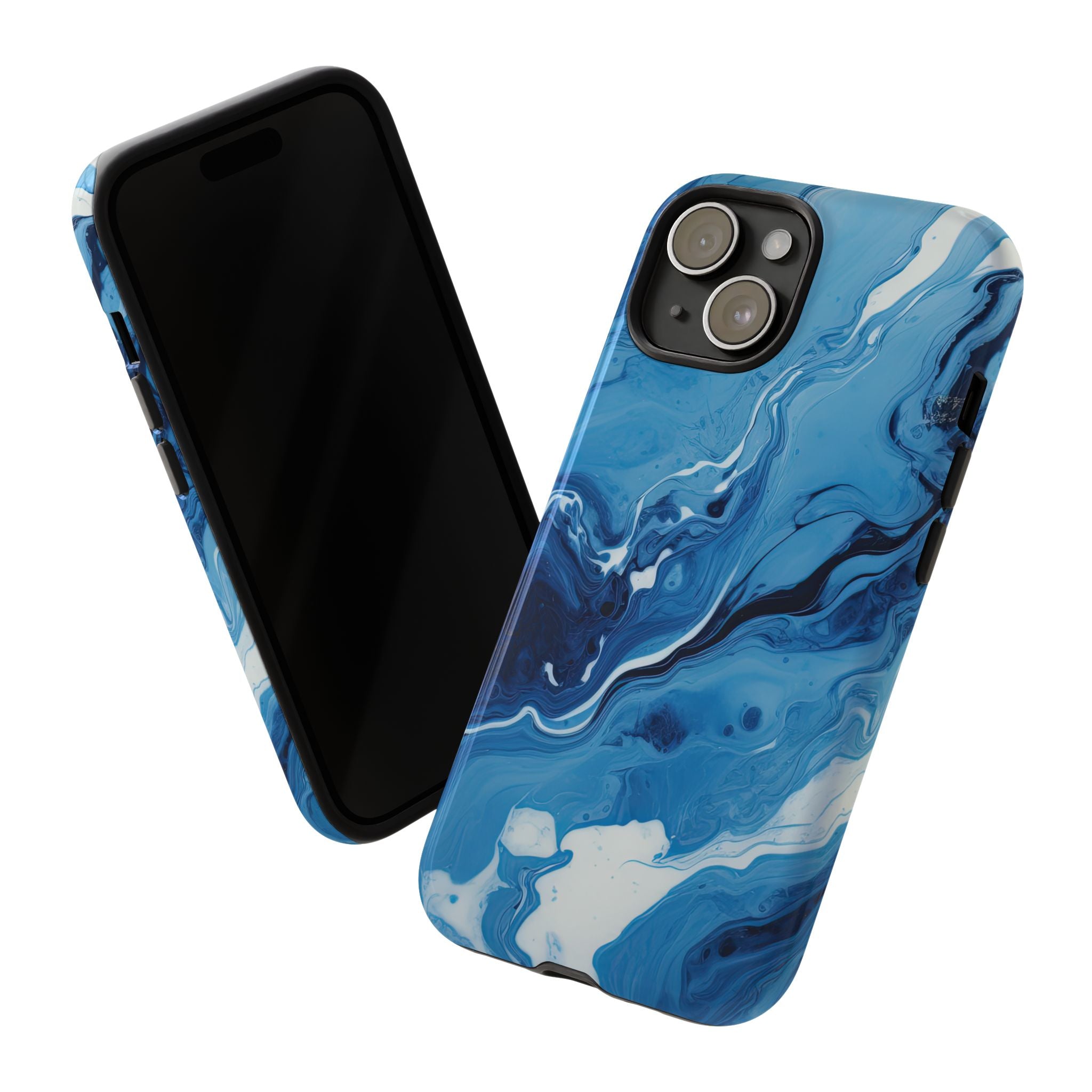 Blue Ocean Wave Marble - Tough Guard Apple iPhone Case