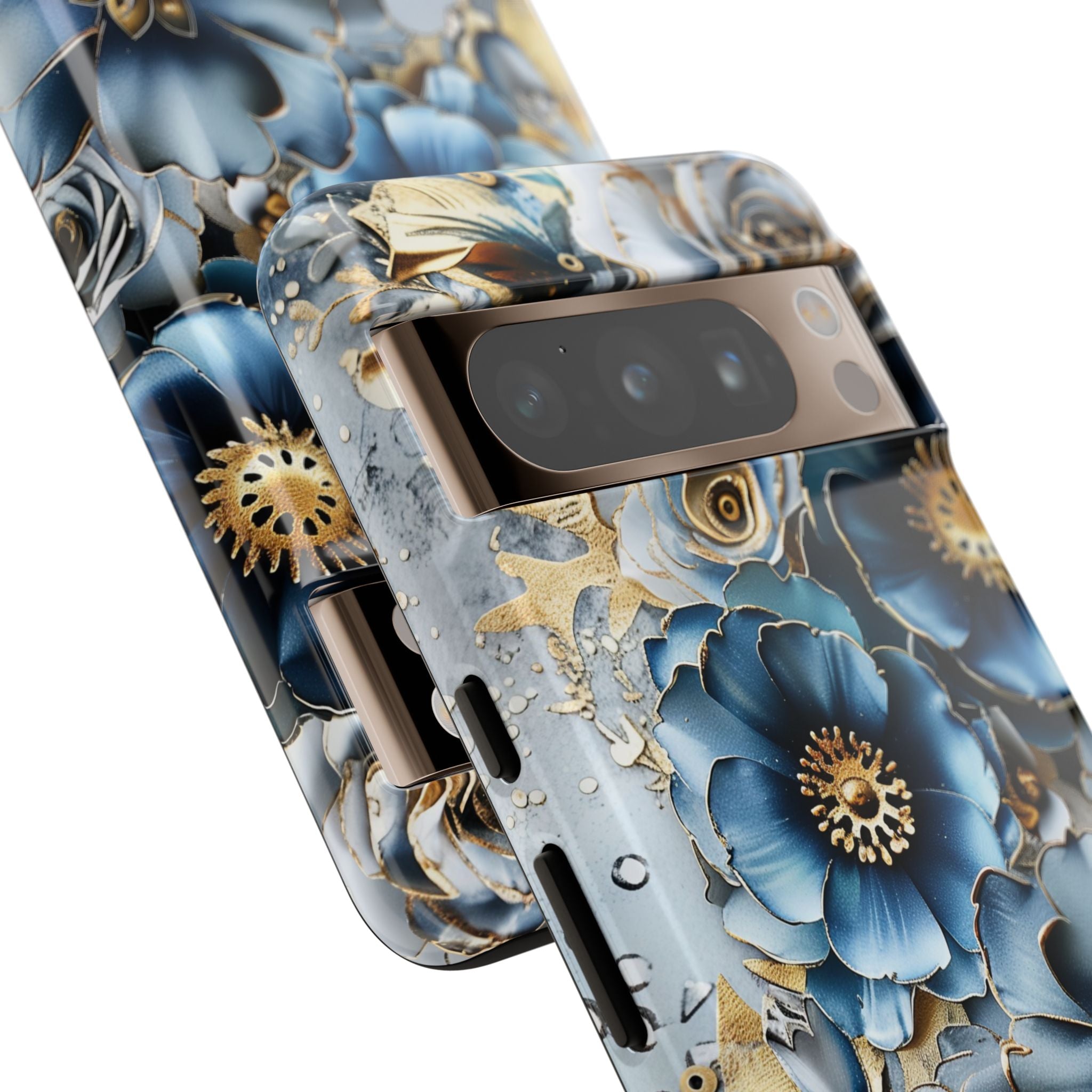 Blue Blooming Flowers - Tough Guard Google Pixel Case