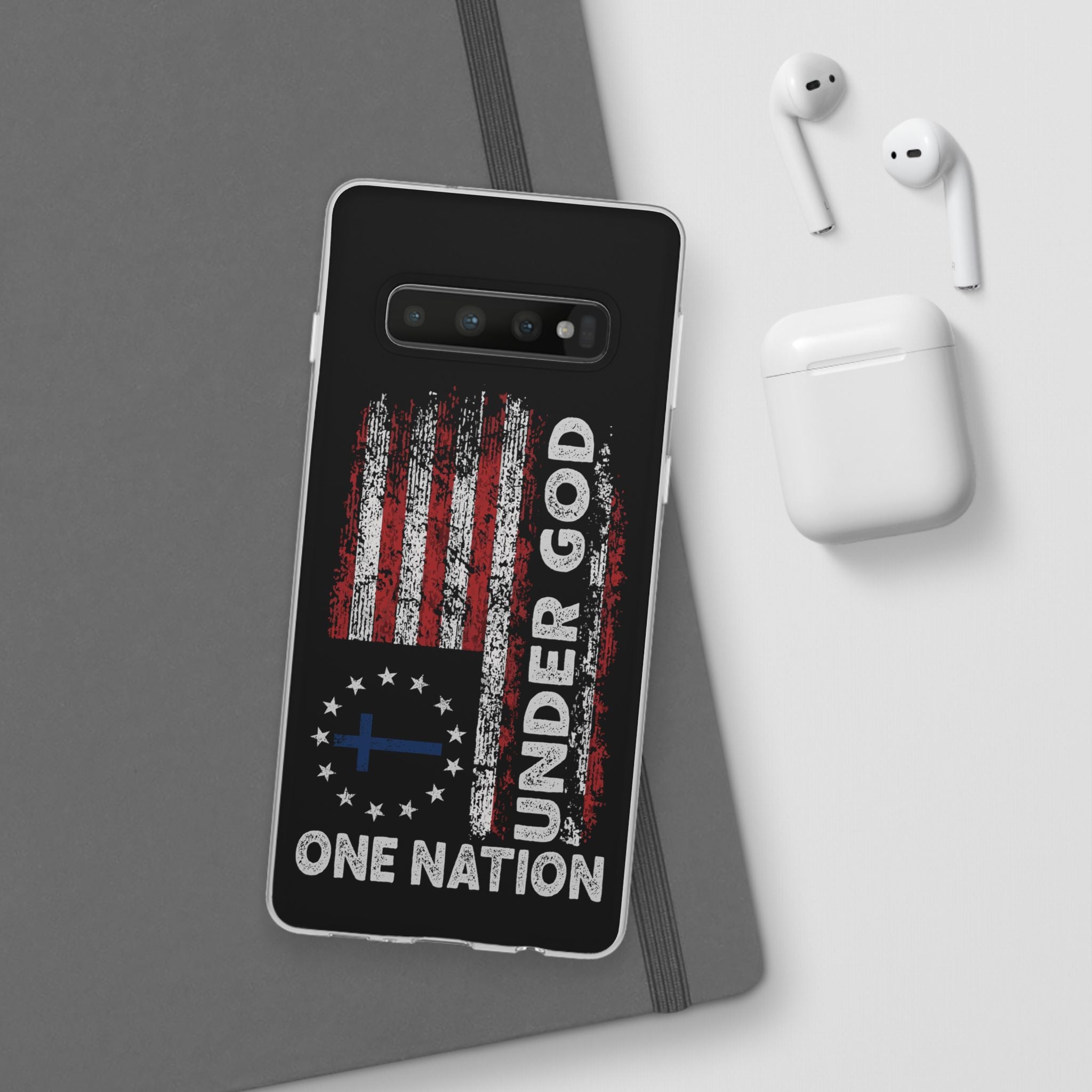 One Nation Under God American Flag - Flexi Case Samsung Galaxy Case