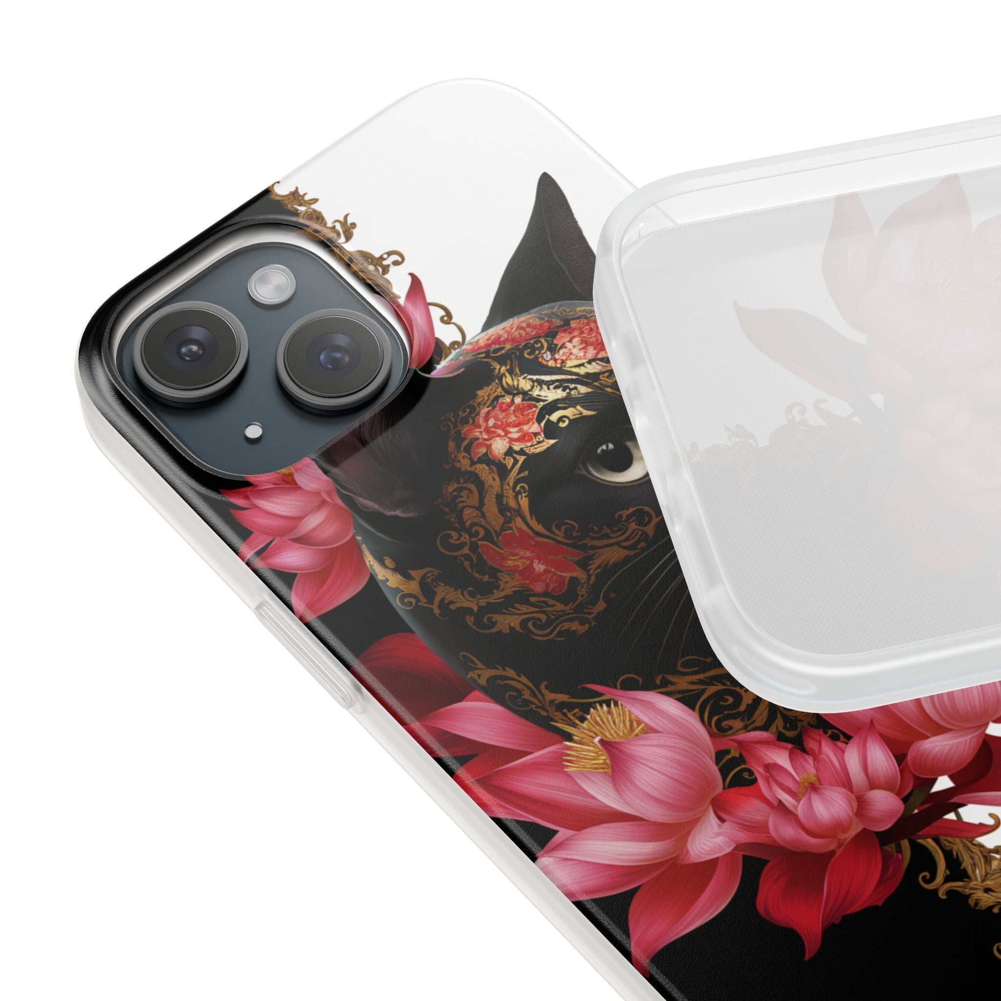 Yin & Yang Mystic Cat - Flexi Case Apple iPhone Case